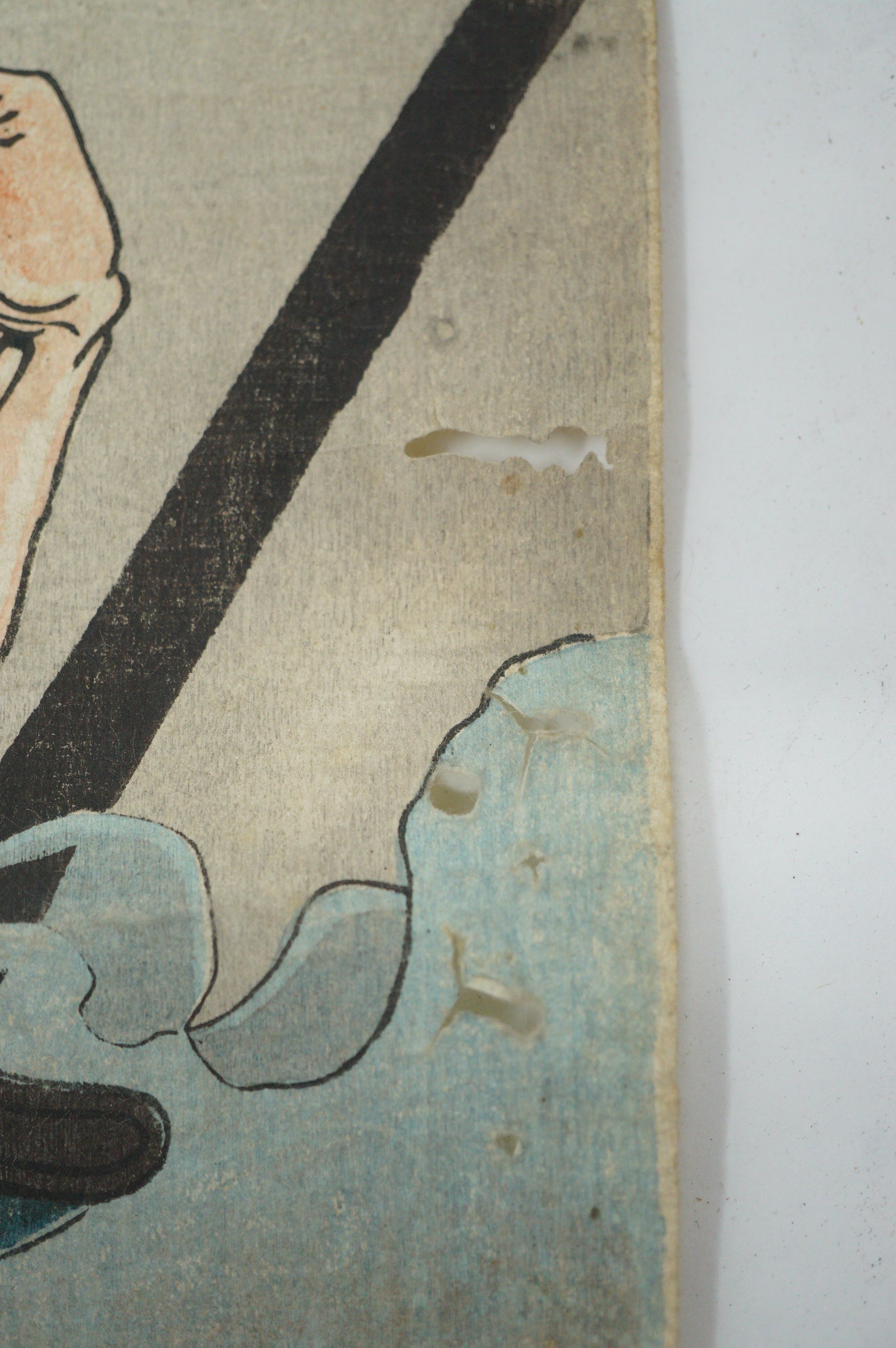 Japanese Woodblock Print Original by Utagawa Kuniyoshi -Yamakawa Danjiro- from Japan 0730F1