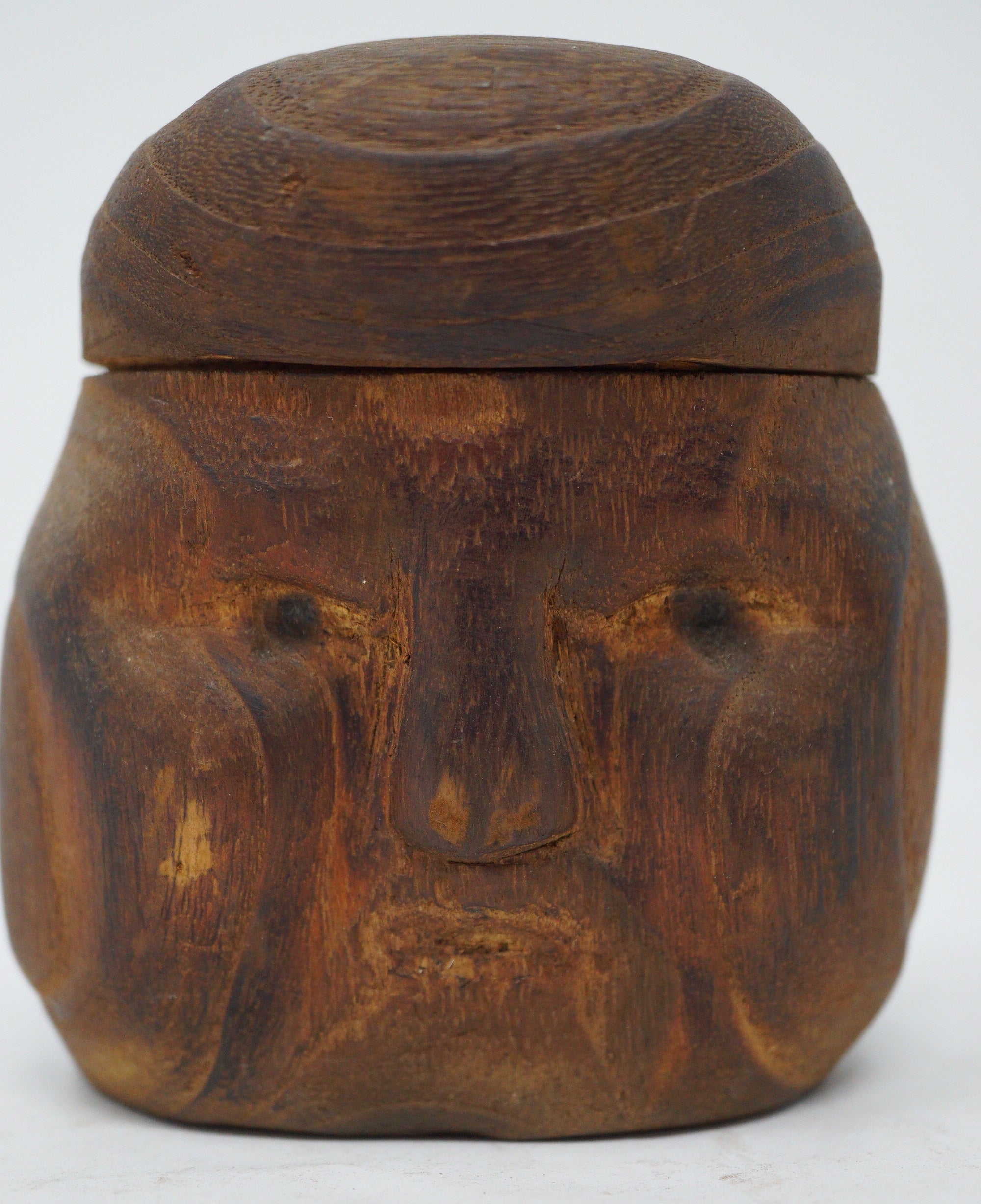 Japanischer Inro-ähnlicher Behälter mit einer Kammer Vintage Woodcraft aus Japan 1227D20