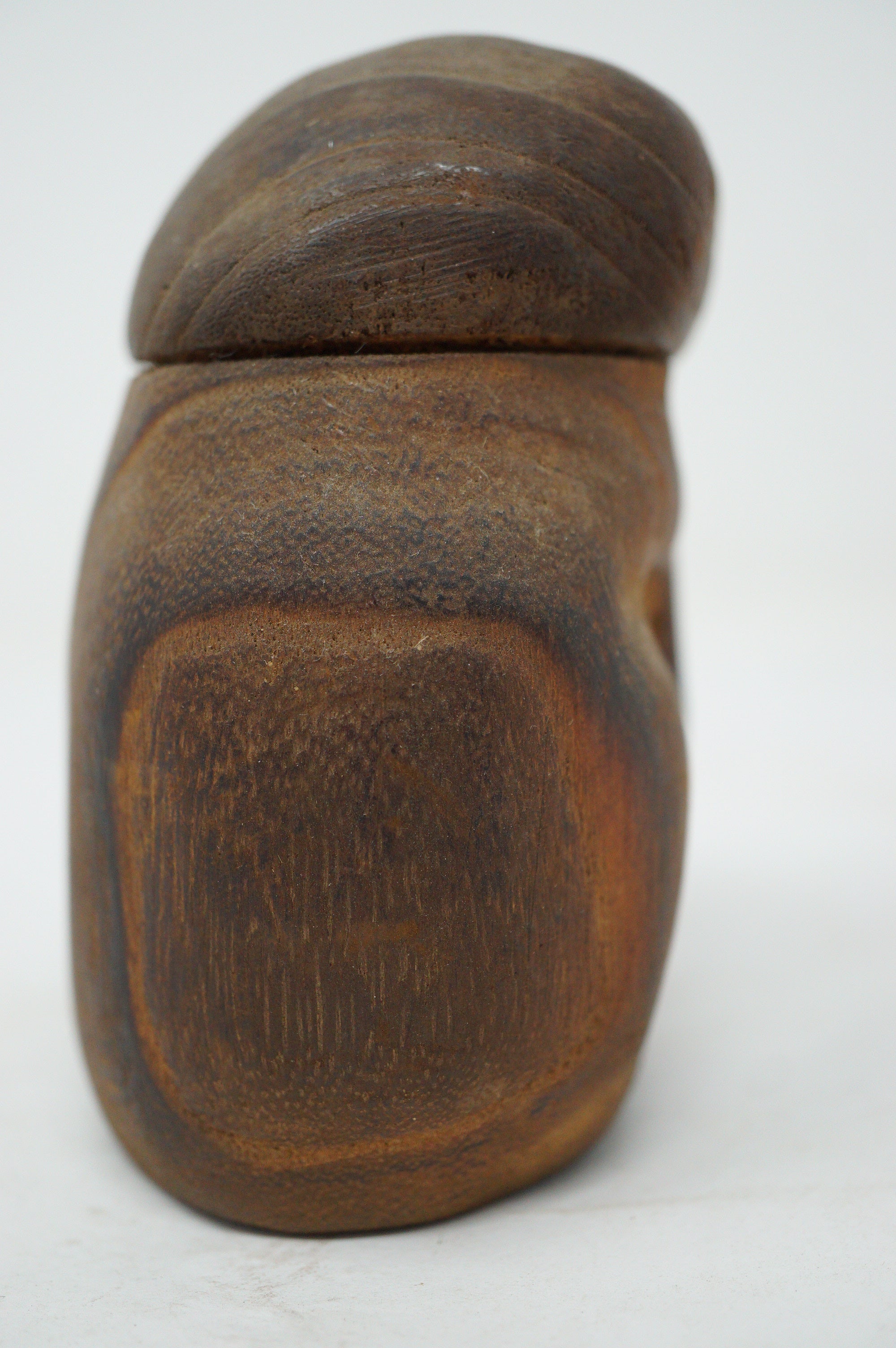 Japanischer Inro-ähnlicher Behälter mit einer Kammer Vintage Woodcraft aus Japan 1227D20