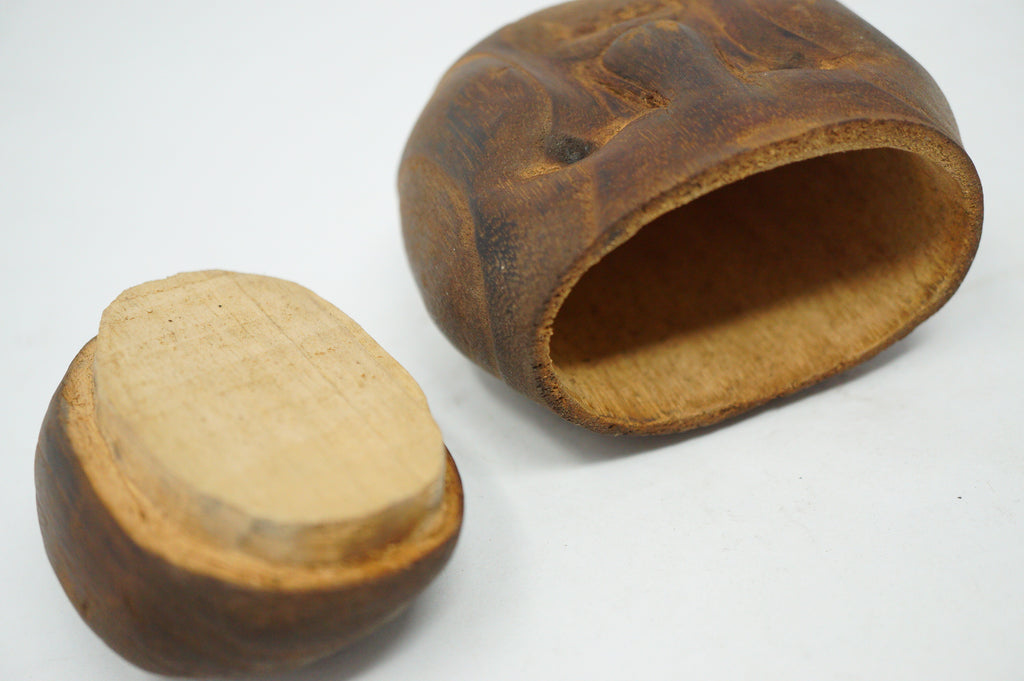 Japanischer Inro-ähnlicher Behälter mit einer Kammer Vintage Woodcraft aus Japan 1227D20