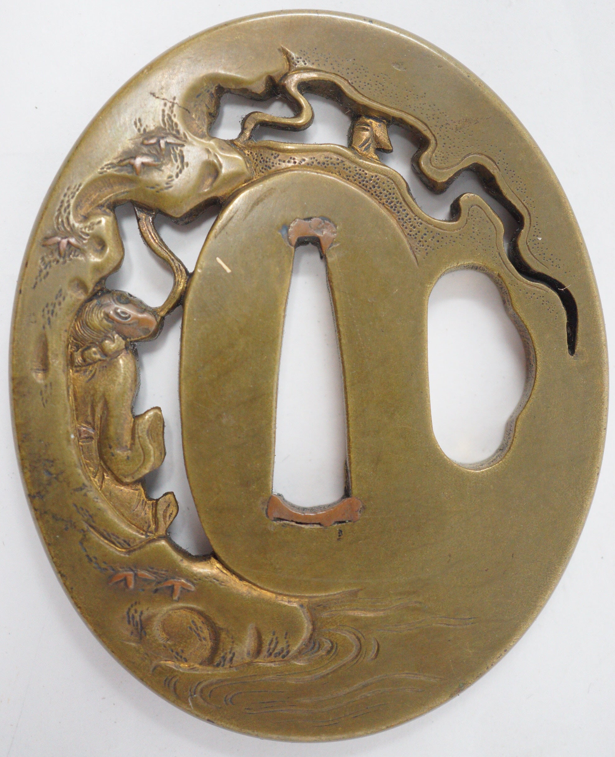 Japanese Tsuba Sword Guard Stunning Masterpiece Signed Edo Original from Japan 0610E20