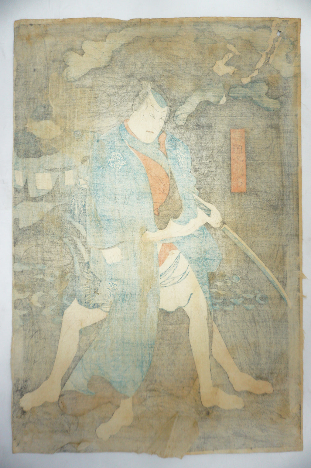 Japanischer Holzschnitt Original „Assassination“ aus Japan 1115D20