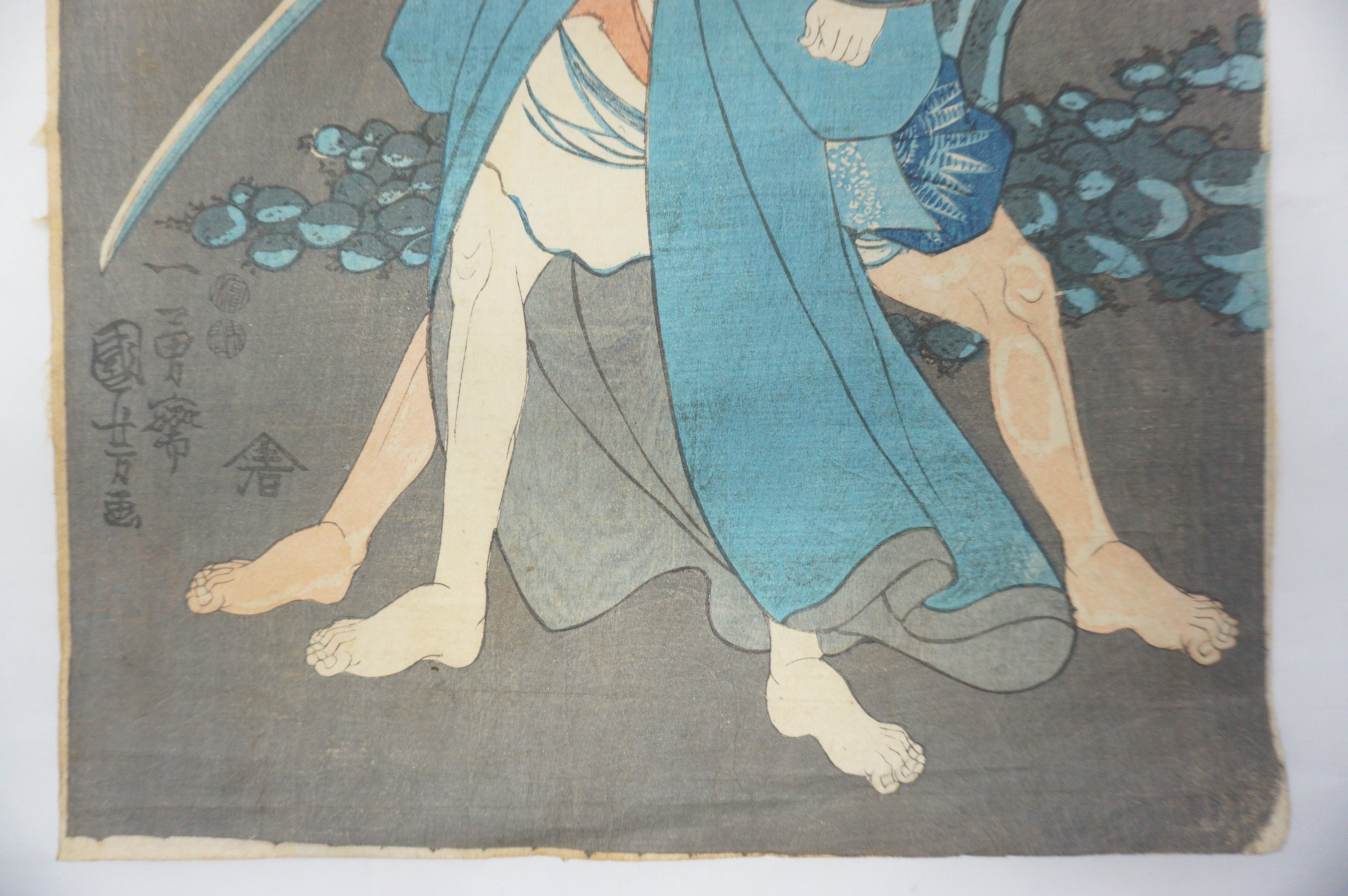 Japanischer Holzschnitt Original „Assassination“ aus Japan 1115D20