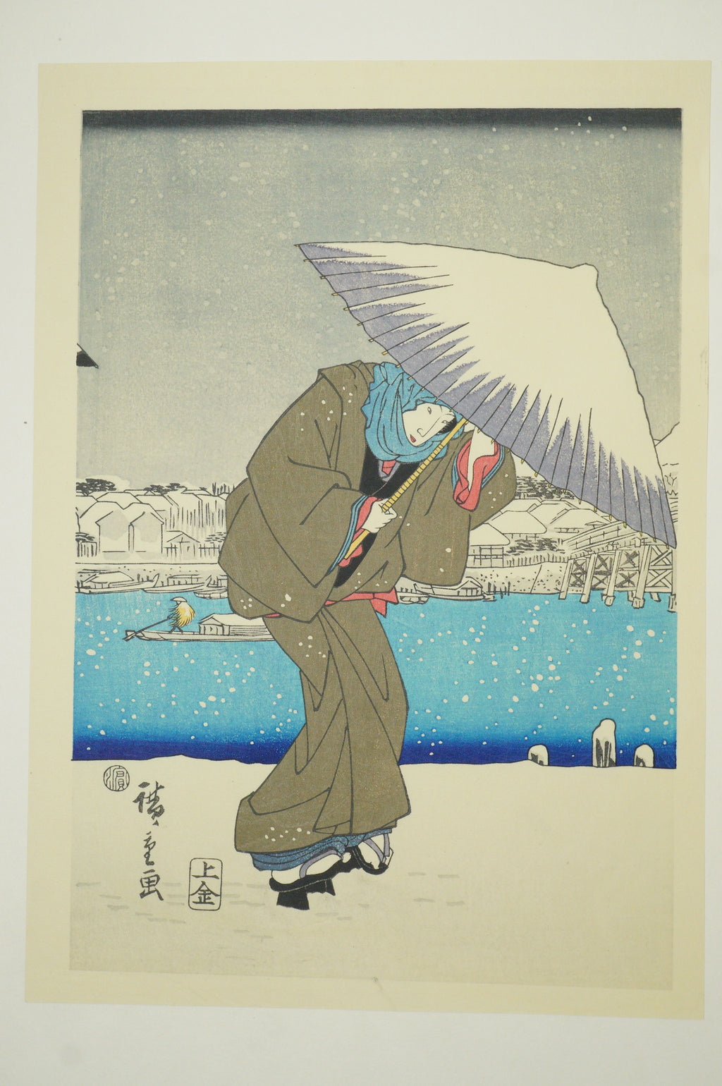 "Hiroshige Meiga-sen" Complete Selection of Hiroshige's Masterpieces 24 Woodblock Prints 0514G20