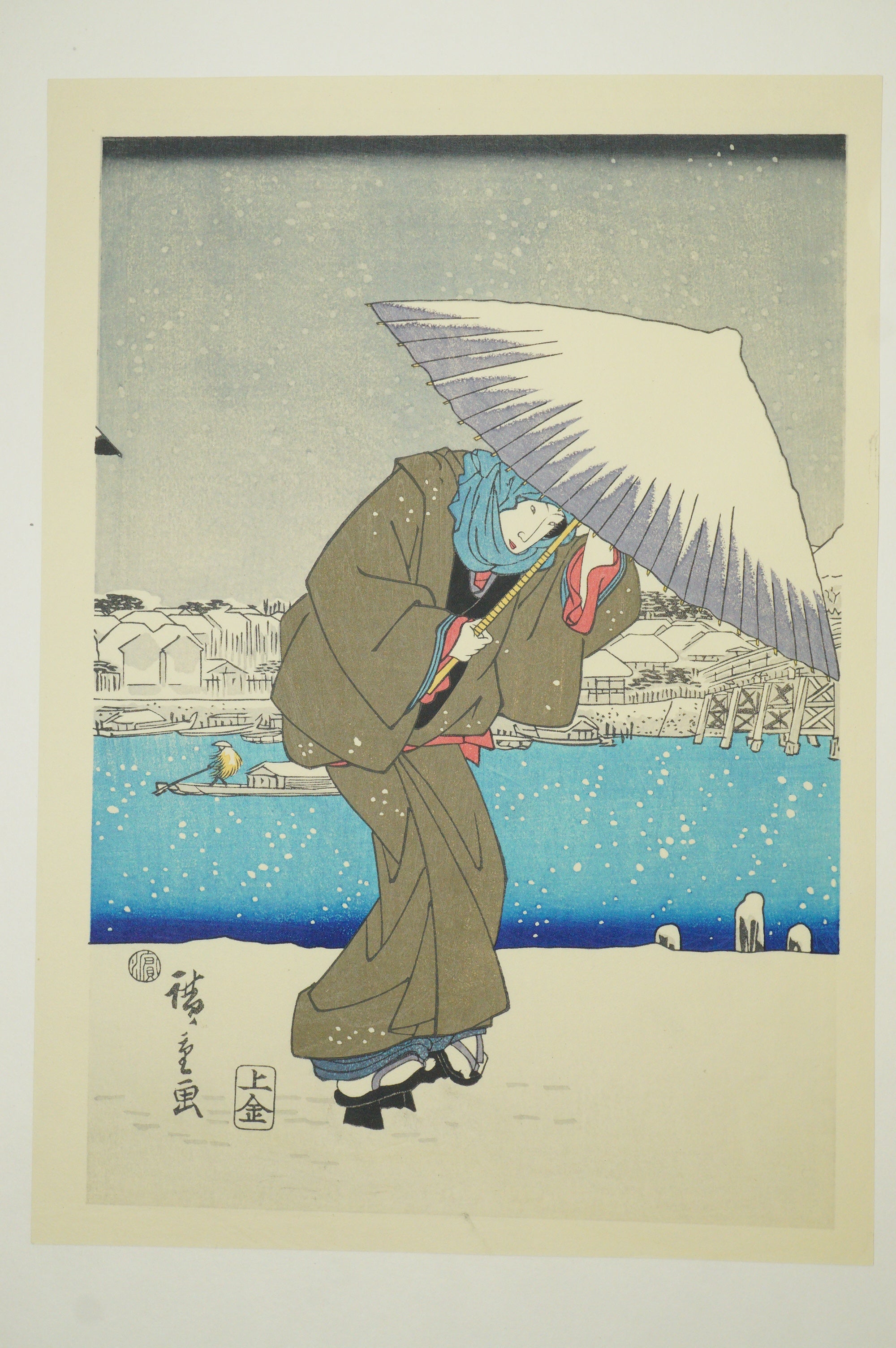 "Hiroshige Meiga-sen" Complete Selection of Hiroshige's Masterpieces 24 Woodblock Prints 0514G20