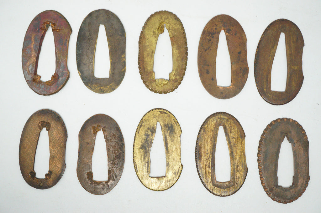 Japanese Seppa Washer Collection x10 Original Sword Parts from Japan 1214D21
