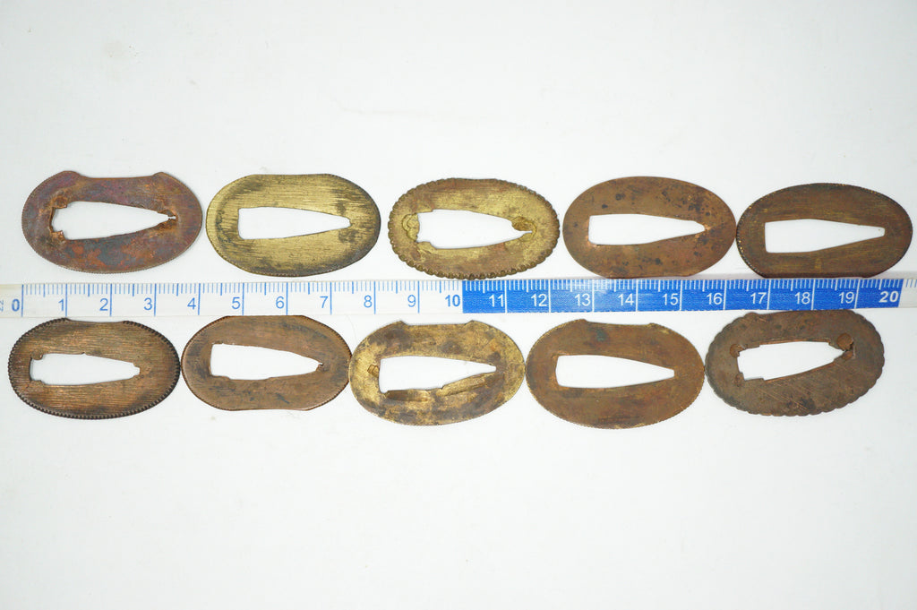 Japanese Seppa Washer Collection x10 Original Sword Parts from Japan 1214D21