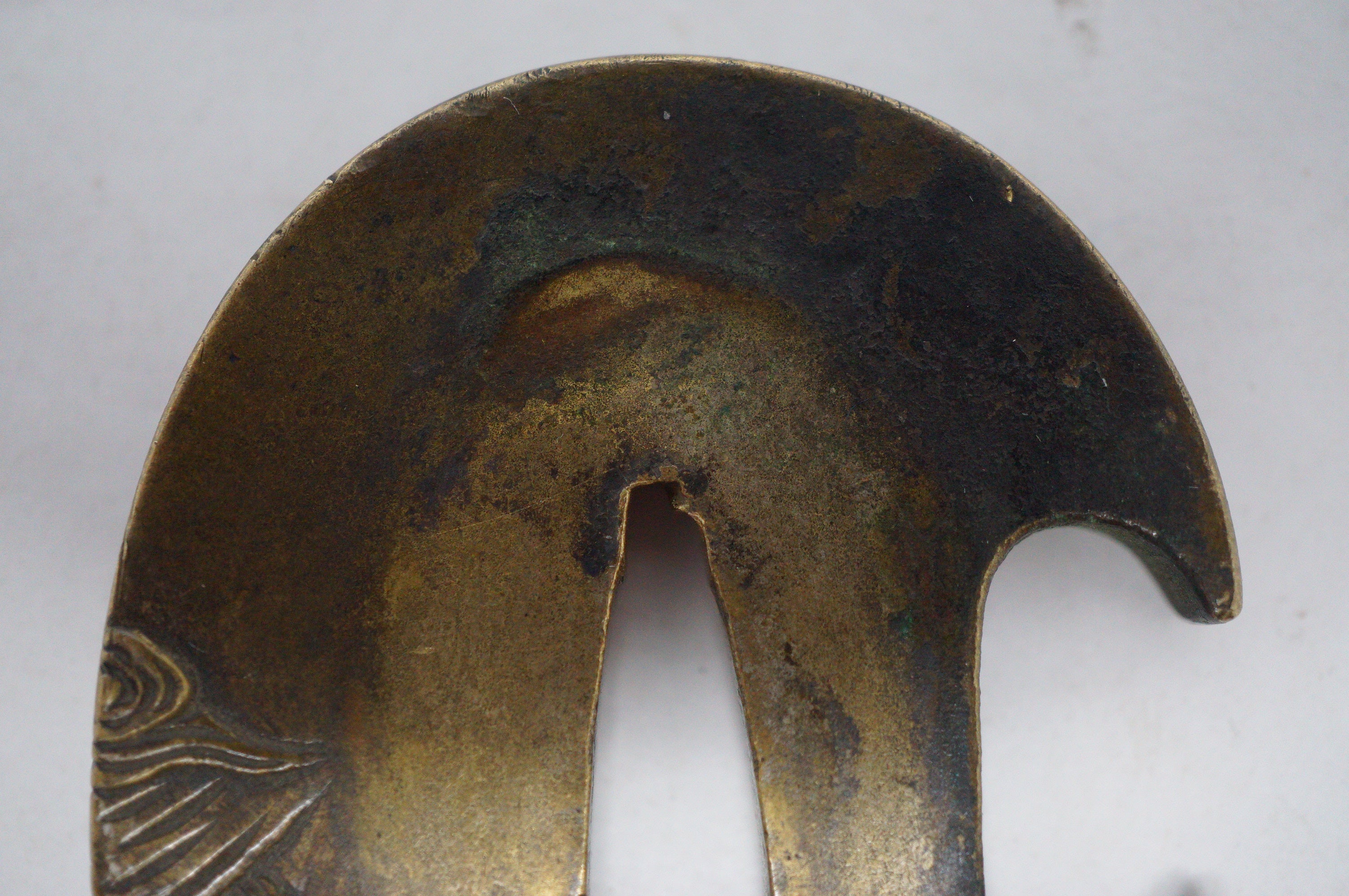 Japanese Dragon-Designed Tsuba Guard for Katana or Wakizashi Sword from Japan 0228E21