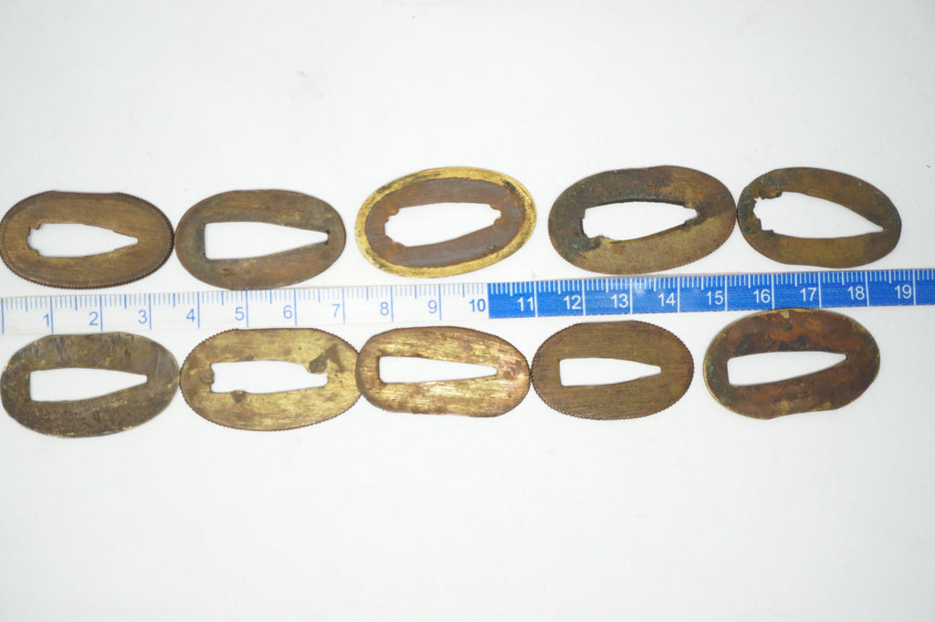 Japanese Seppa Washer Collection x10 Original Sword Parts from Japan 1214D22