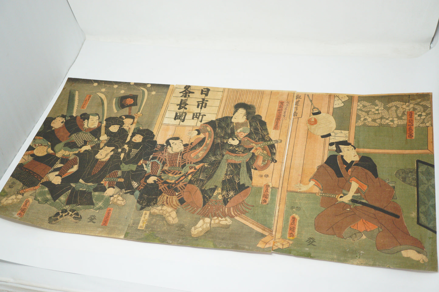 Japanese Woodblock Print Edo Original by Utagawa Kunisada -Actors- from Japan 0625E21