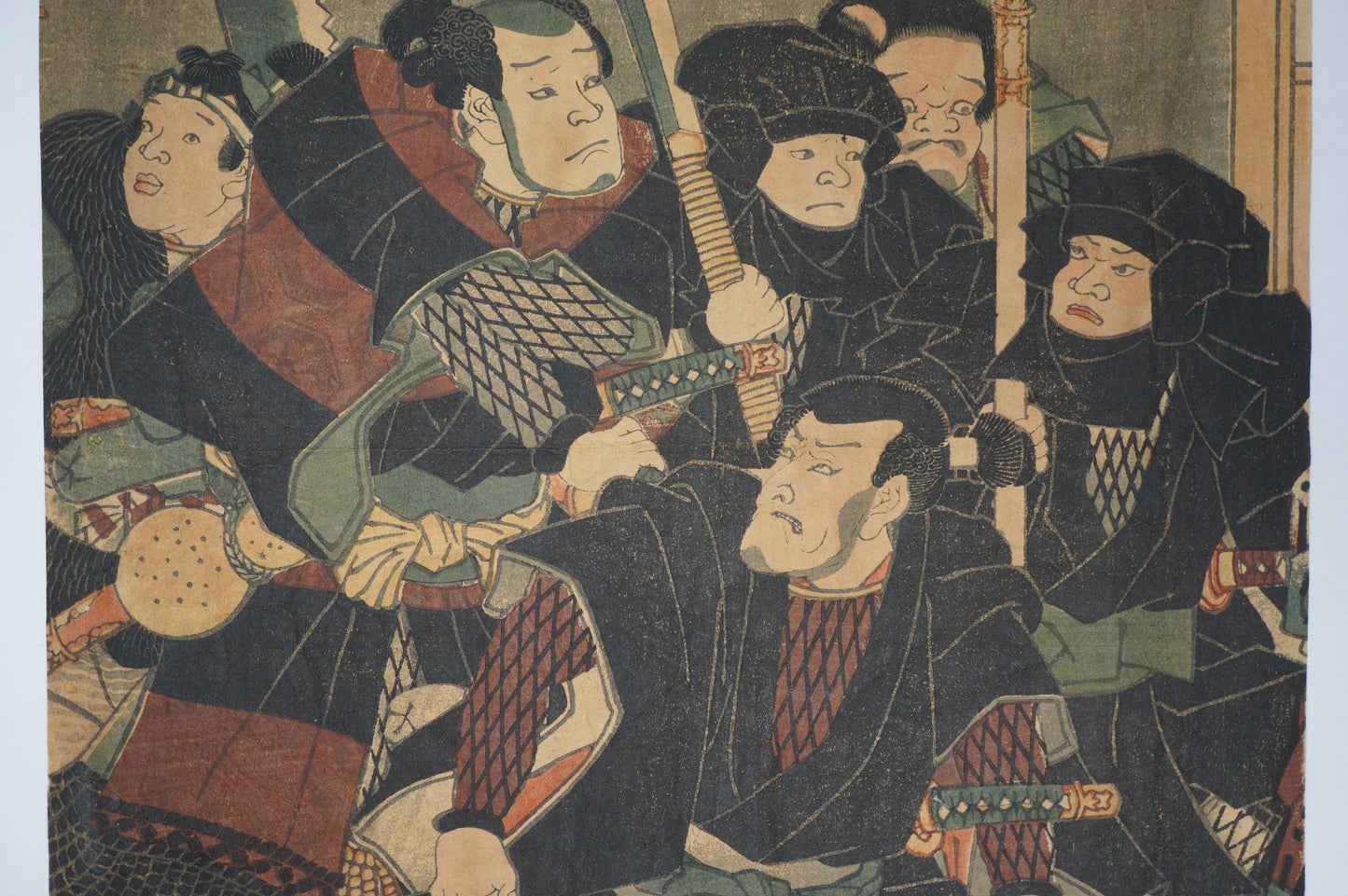 Japanese Woodblock Print Edo Original by Utagawa Kunisada -Actors- from Japan 0625E21