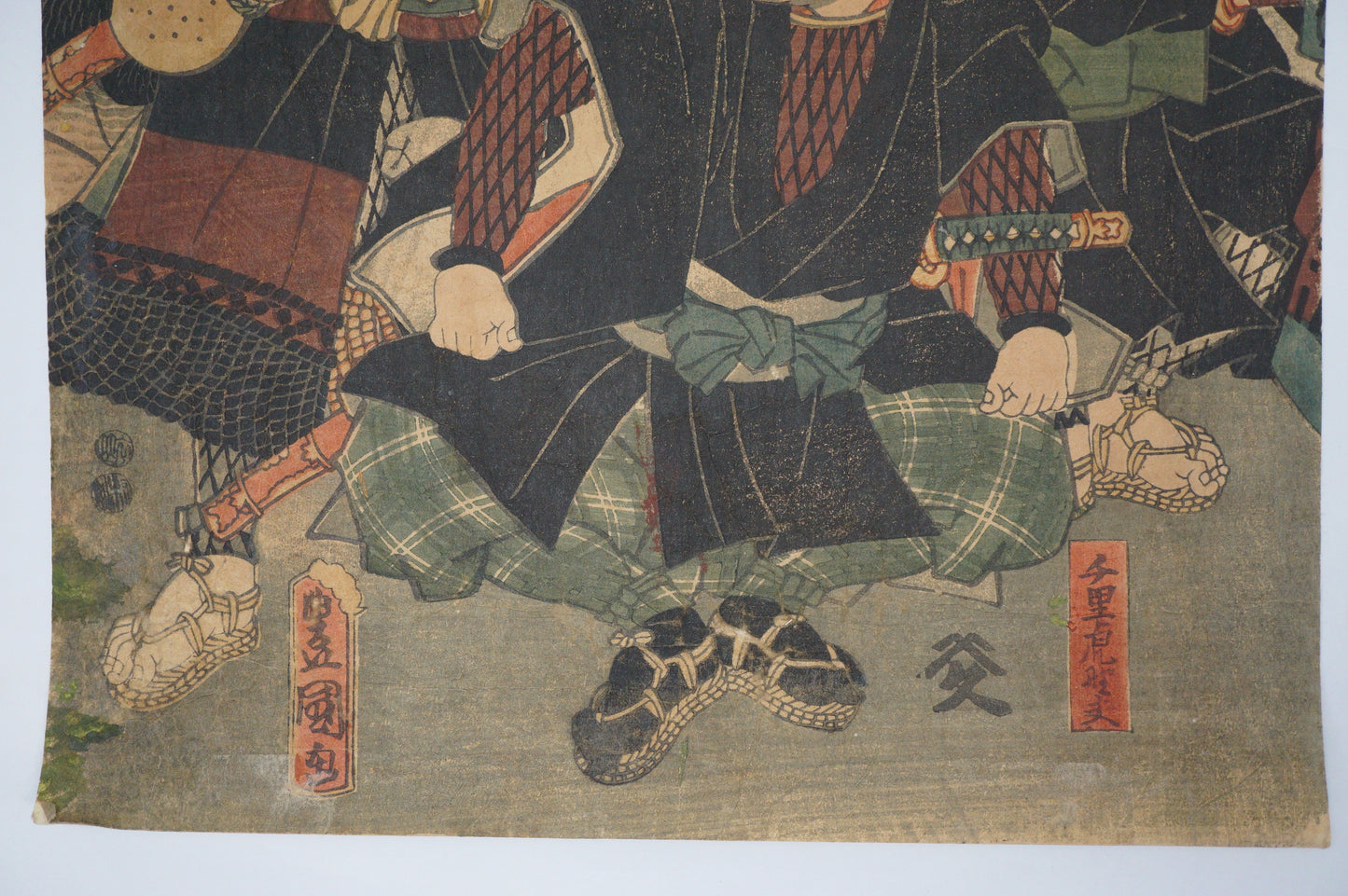 Japanese Woodblock Print Edo Original by Utagawa Kunisada -Actors- from Japan 0625E21