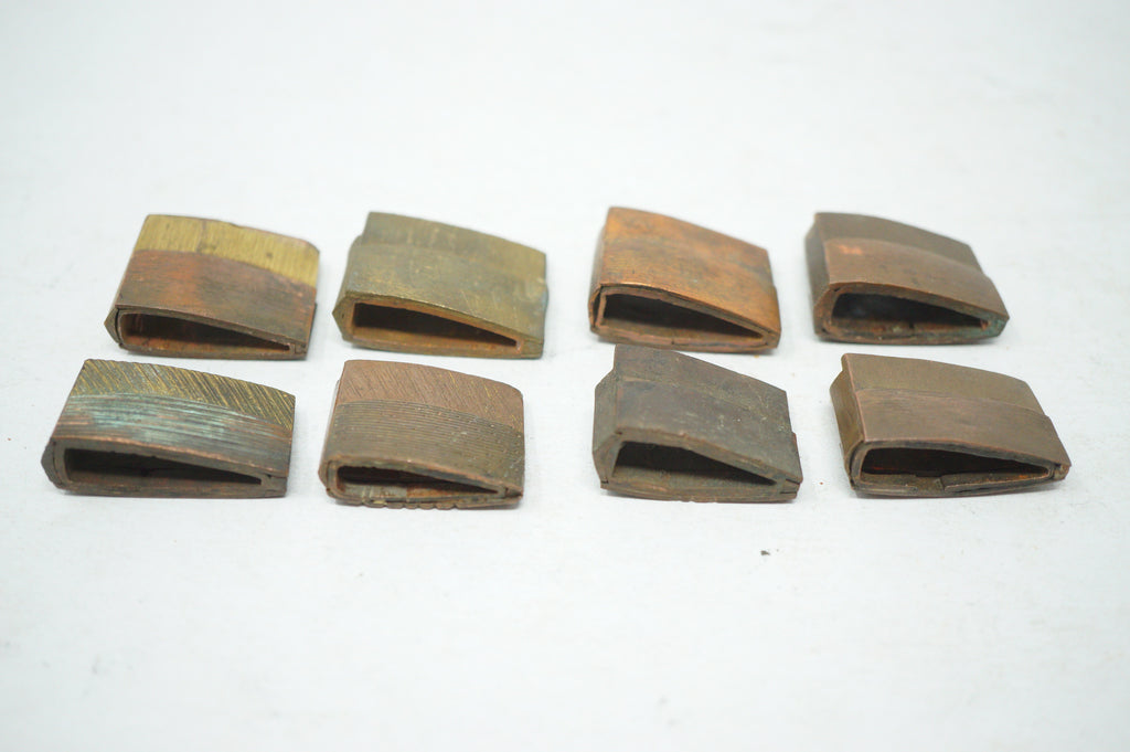 Antique Japanese Niju Habaki Double Tier Copper Collar Fittings 8pc 0623G23