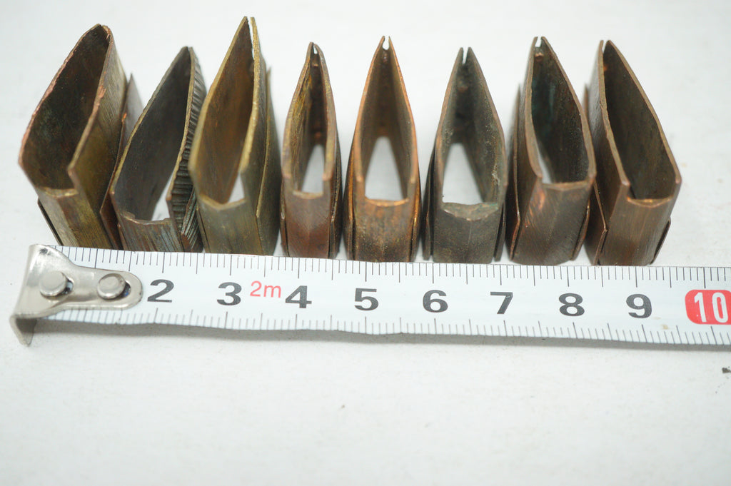 Antique Japanese Niju Habaki Double Tier Copper Collar Fittings 8pc 0623G23