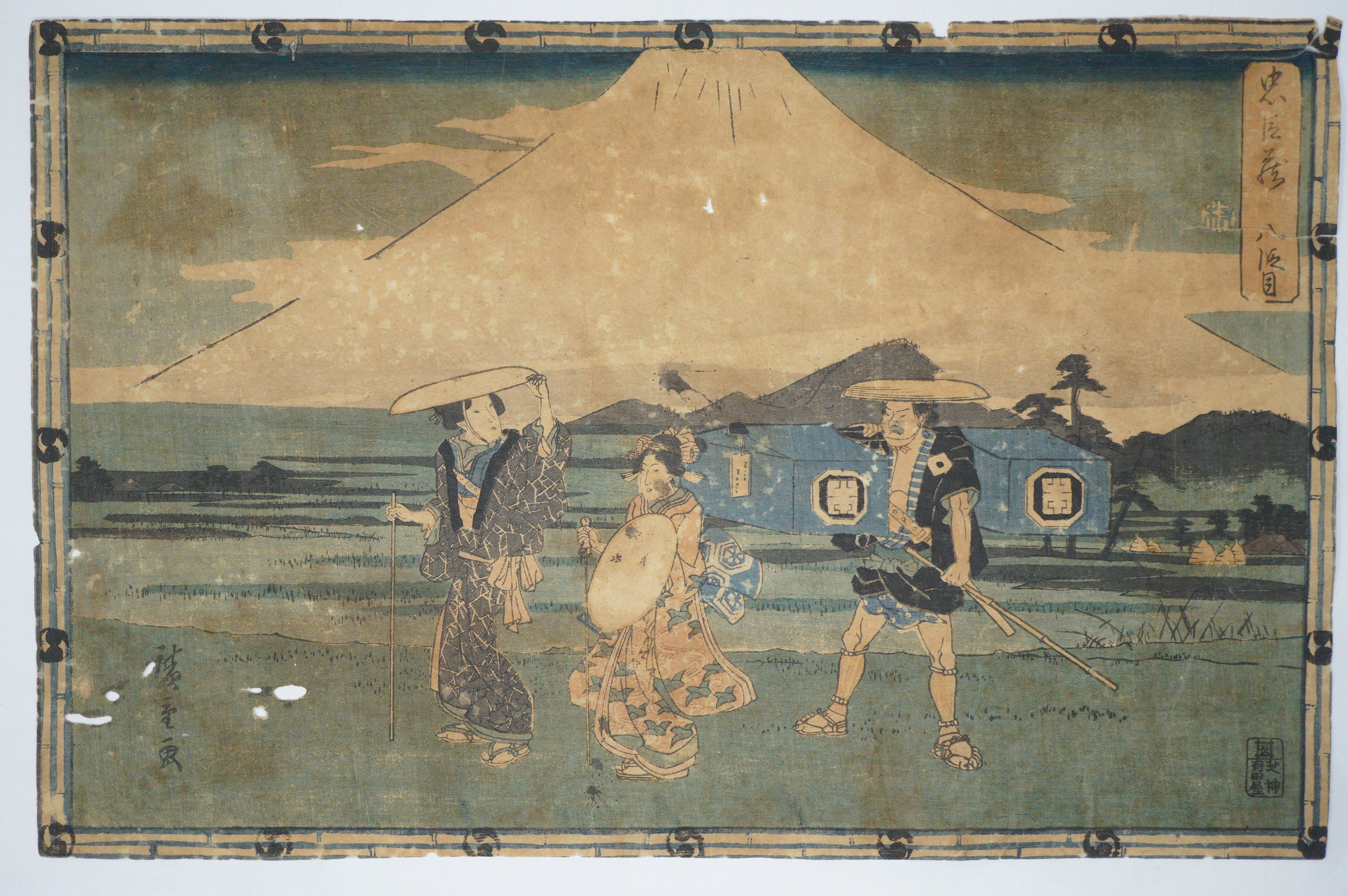 Japanische Holzschnitt-Sammlung x10 Original von Utagawa Hiroshige II aus Japan 0123F23