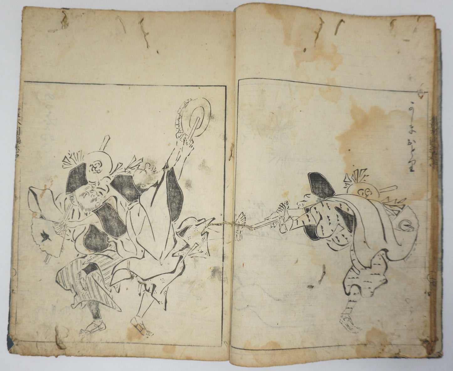 Antique Illustrated Book Set with 60 detailed Images Meiji Era Original by Ichicho Ei 0822D23