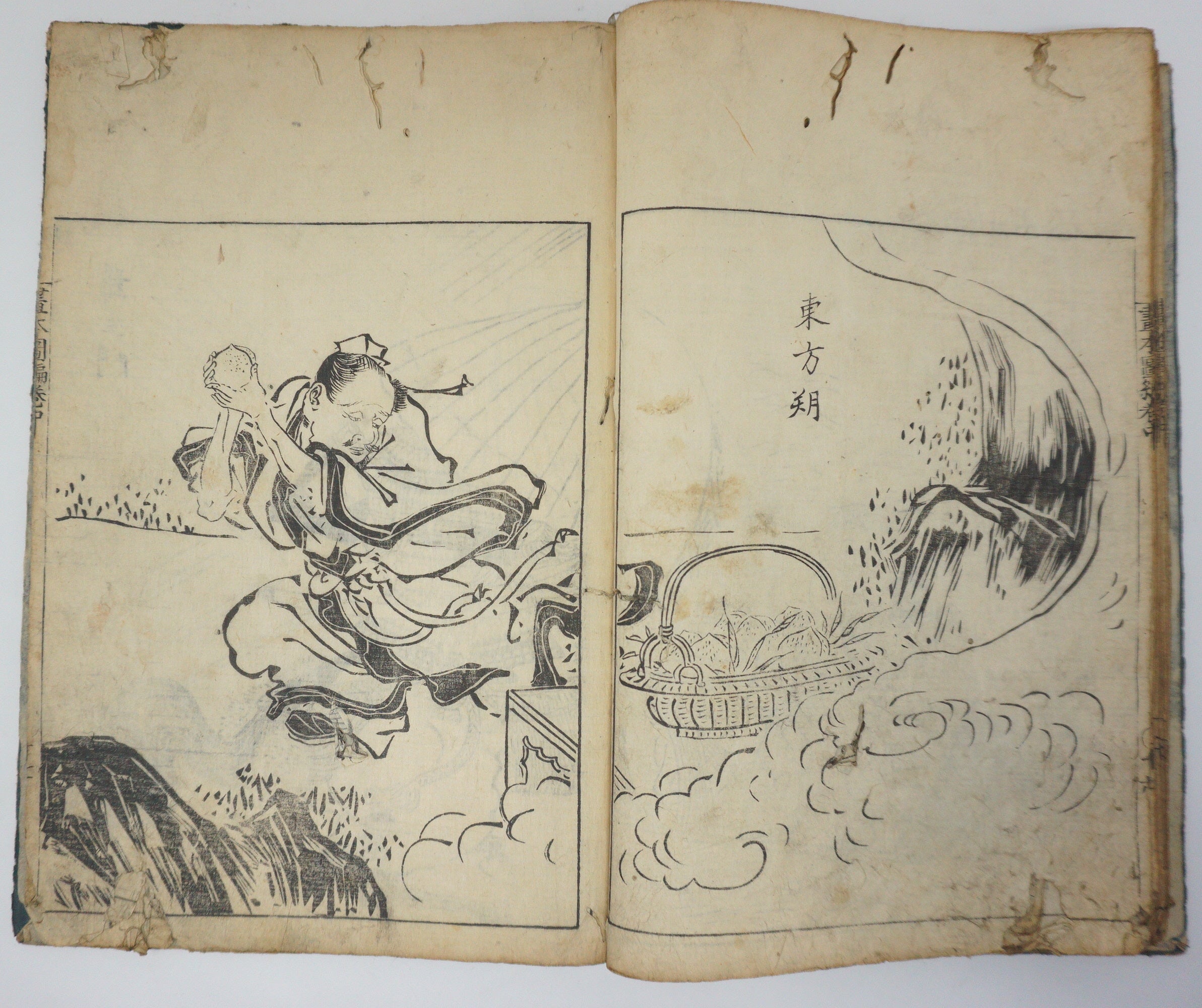 Antique Illustrated Book Set with 60 detailed Images Meiji Era Original by Ichicho Ei 0822D23