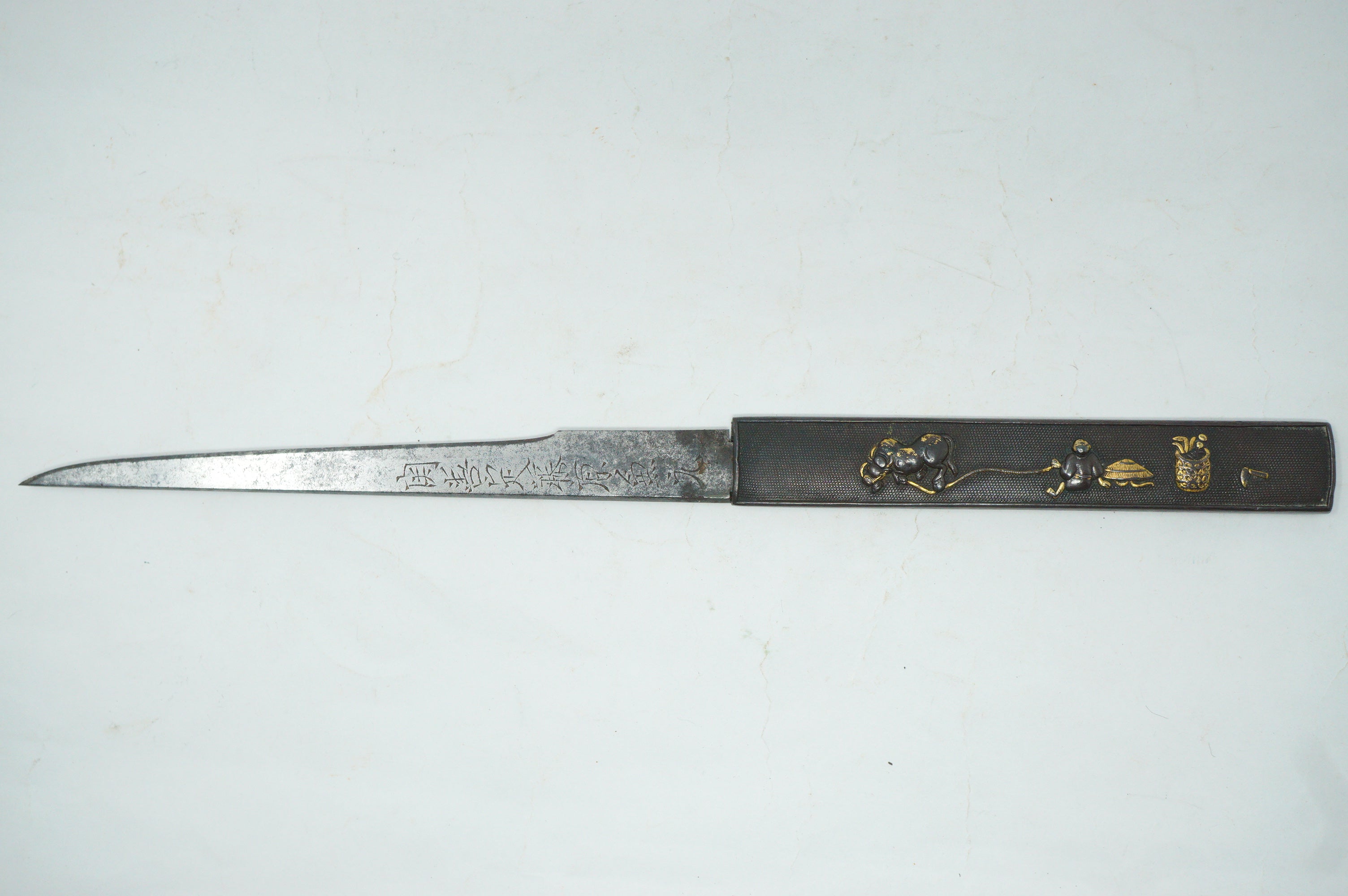 Japanese Wakizashi Sword Antique Original Saya Tsuka Tsuba Kozuka from Japan 0428F24