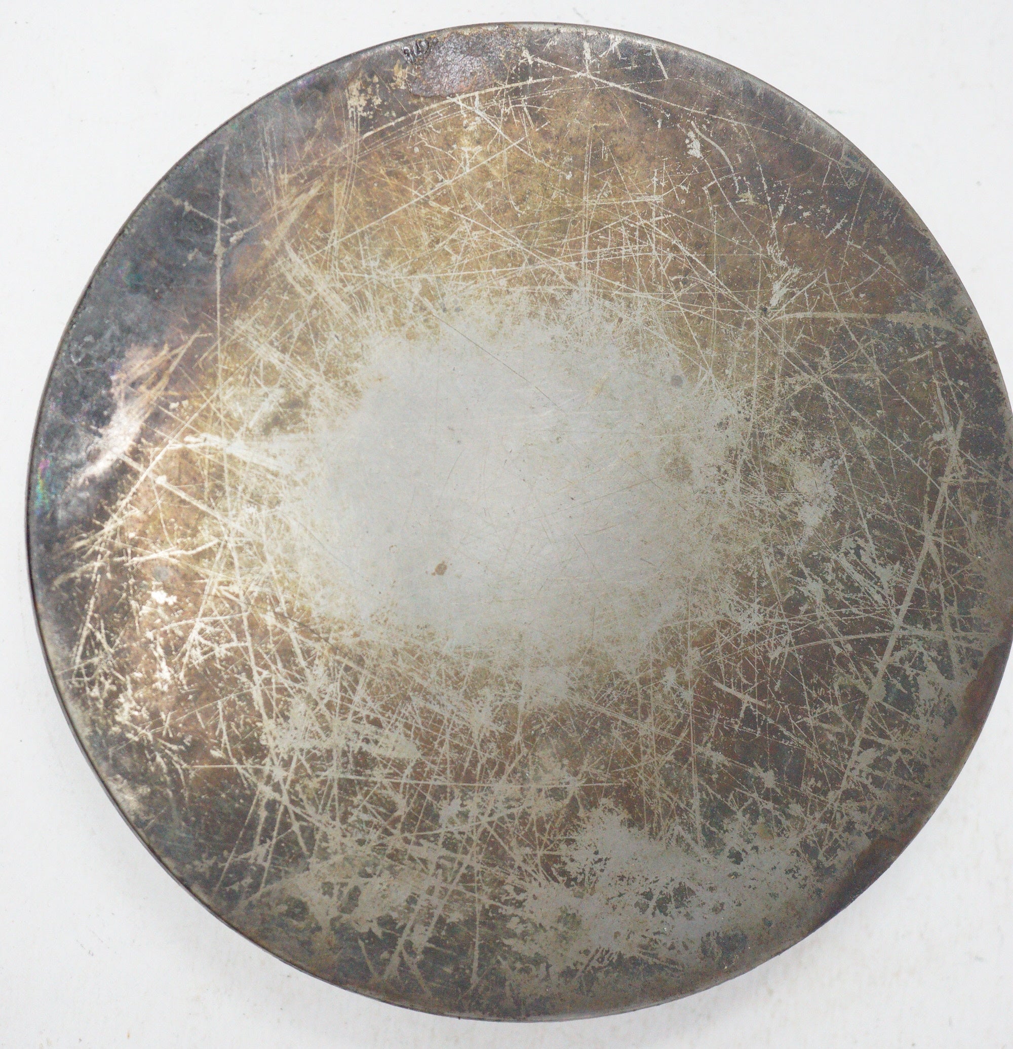 Japanese Edo Bronze Kagami Mirror with Tortoise & Crane Design Original from Japan 1030D23