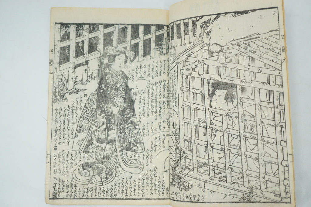 Japanische Manga-Sammlung x26 mit detaillierten Holzschnittbildern in gutem Zustand aus Japan 1007E23