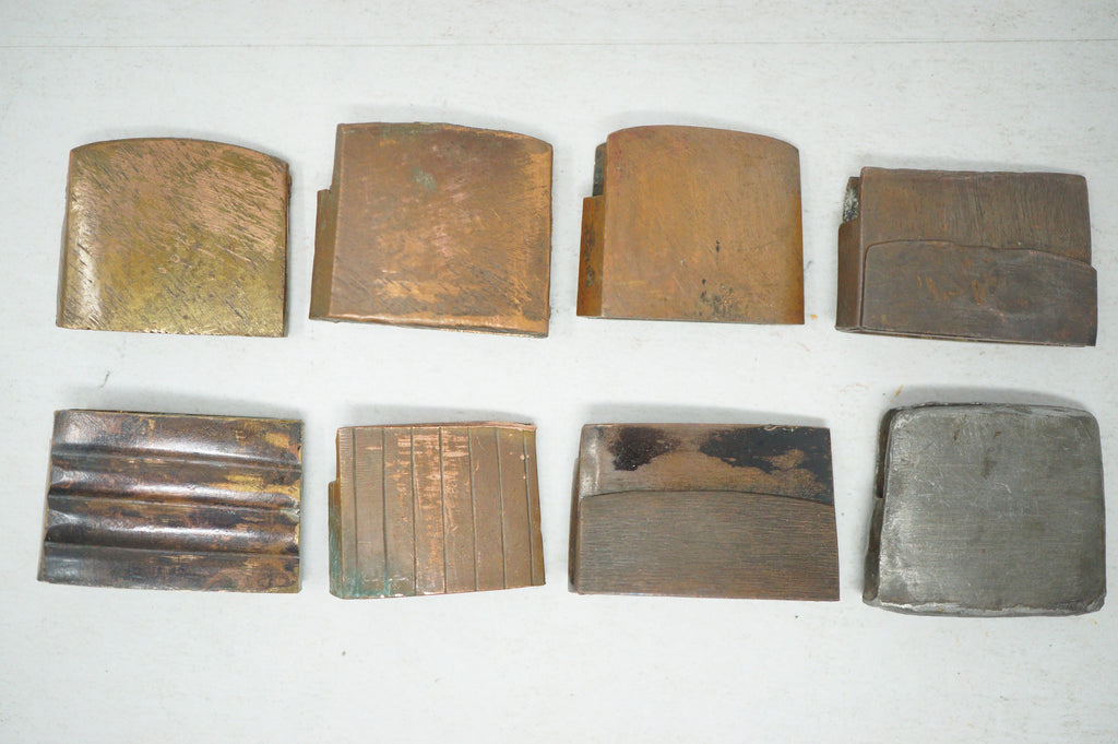 Lot of 8 Antique Japanese Habaki Mixed Styles Copper Alloy Collar Fittings 0623G24