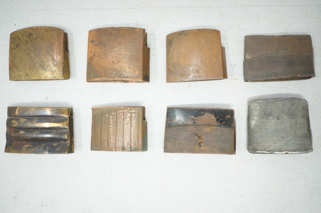 Lot of 8 Antique Japanese Habaki Mixed Styles Copper Alloy Collar Fittings 0623G24