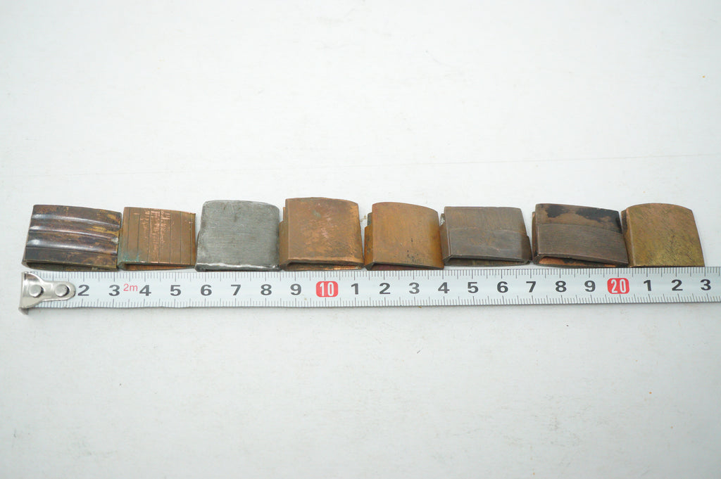 Lot of 8 Antique Japanese Habaki Mixed Styles Copper Alloy Collar Fittings 0623G24