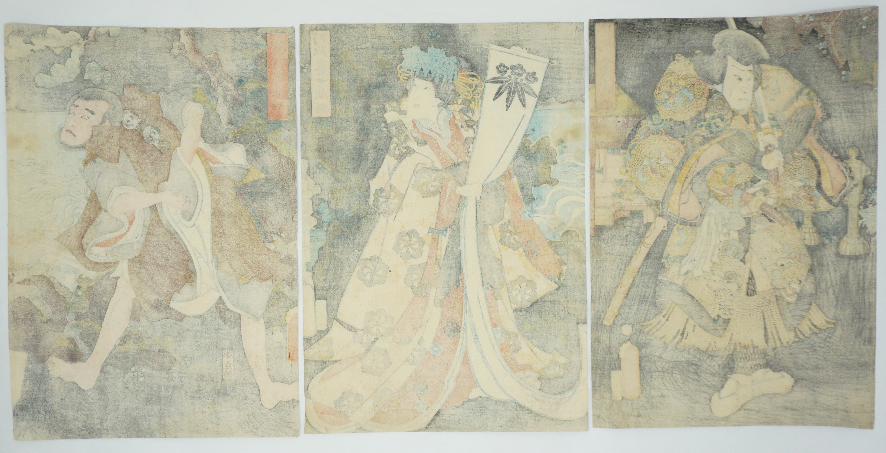 Japanischer Holzschnitt 1856 Original von Utagawa Kunisada aus Japan 0217F24