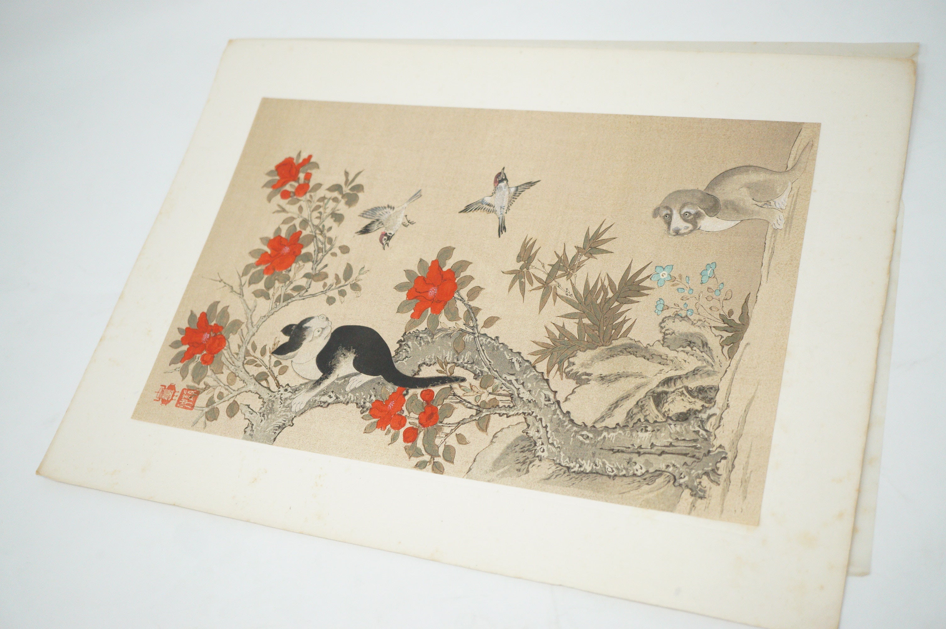 Japanese Quality Woodblock Print Recarved Edition by Wan Shan Chin Chung 1026D24