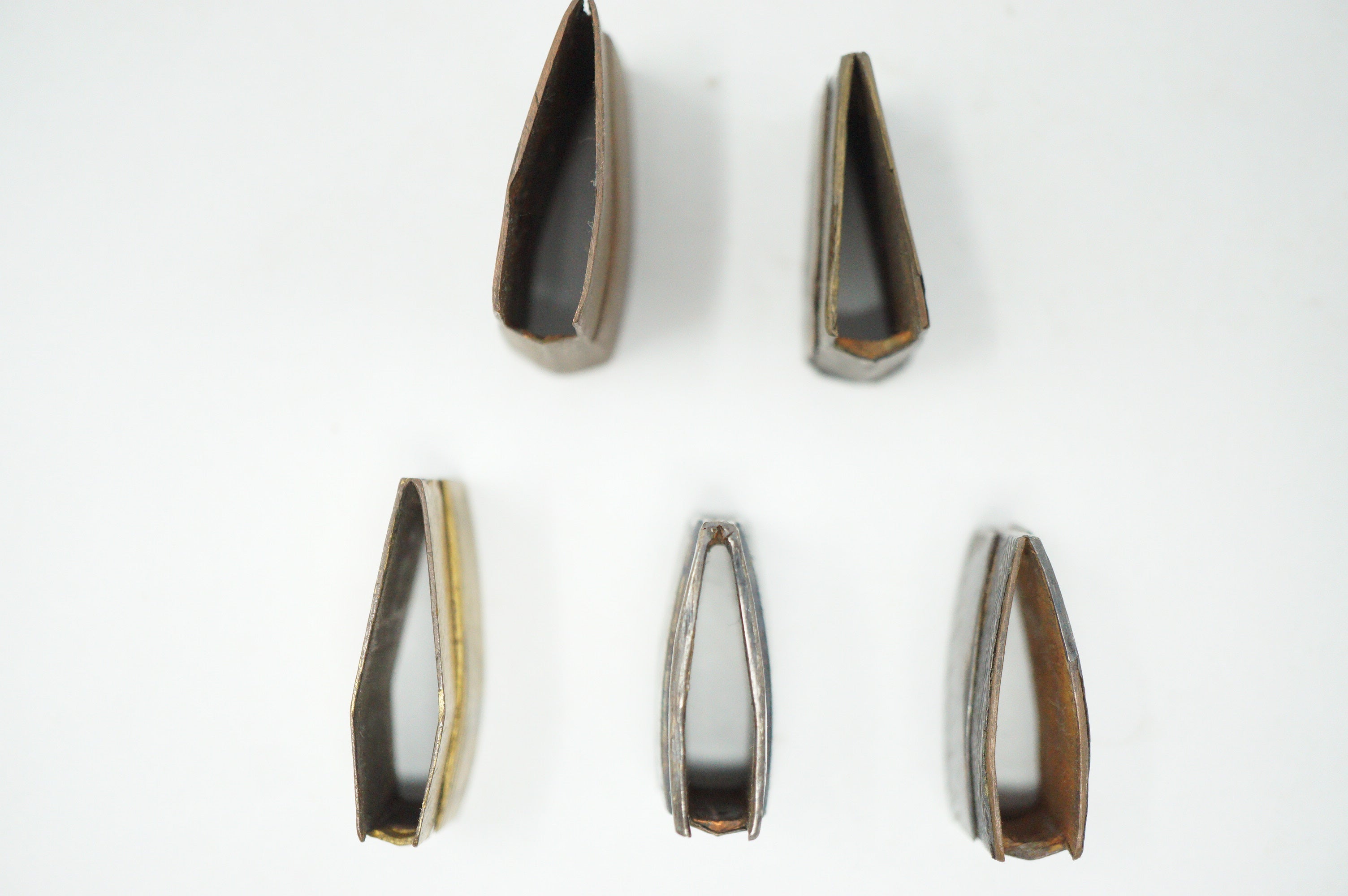 Japanese Habaki Collar Collection x5 Original Sword Parts for Wakizashi from Japan 1214D25