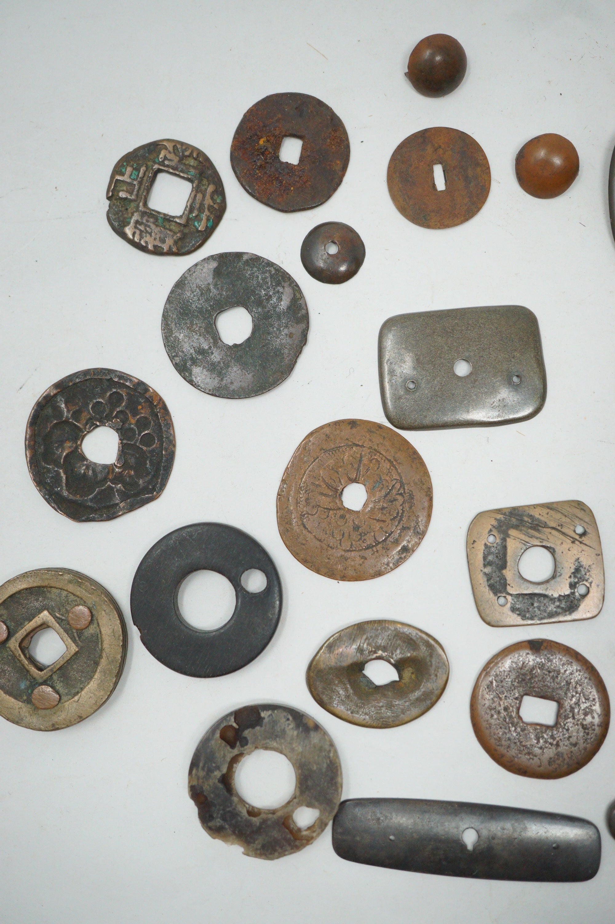 Japanische Maekanagu &amp; Kleinteile Sammlung Ca. 50 Einzelteile Antike Originale 0204F25