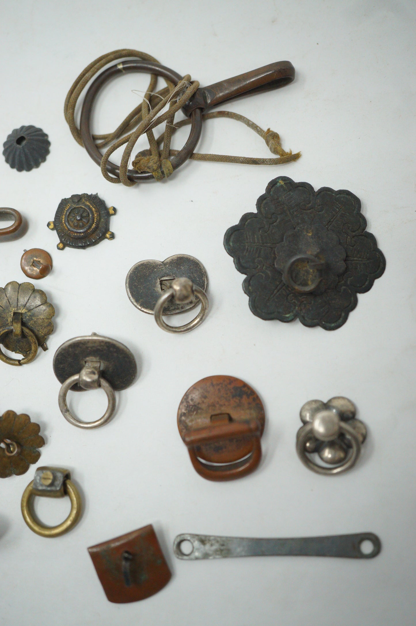 Japanese Maekanagu & Small Components Collection Approx. 50 single parts Antique Originals 0204F25