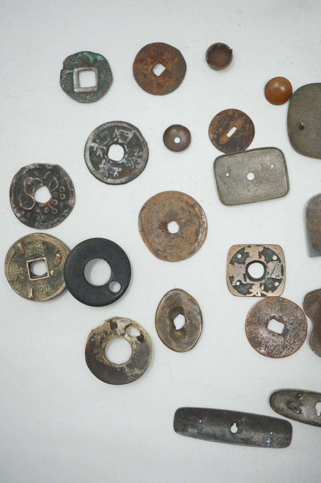 Japanische Maekanagu &amp; Kleinteile Sammlung Ca. 50 Einzelteile Antike Originale 0204F25