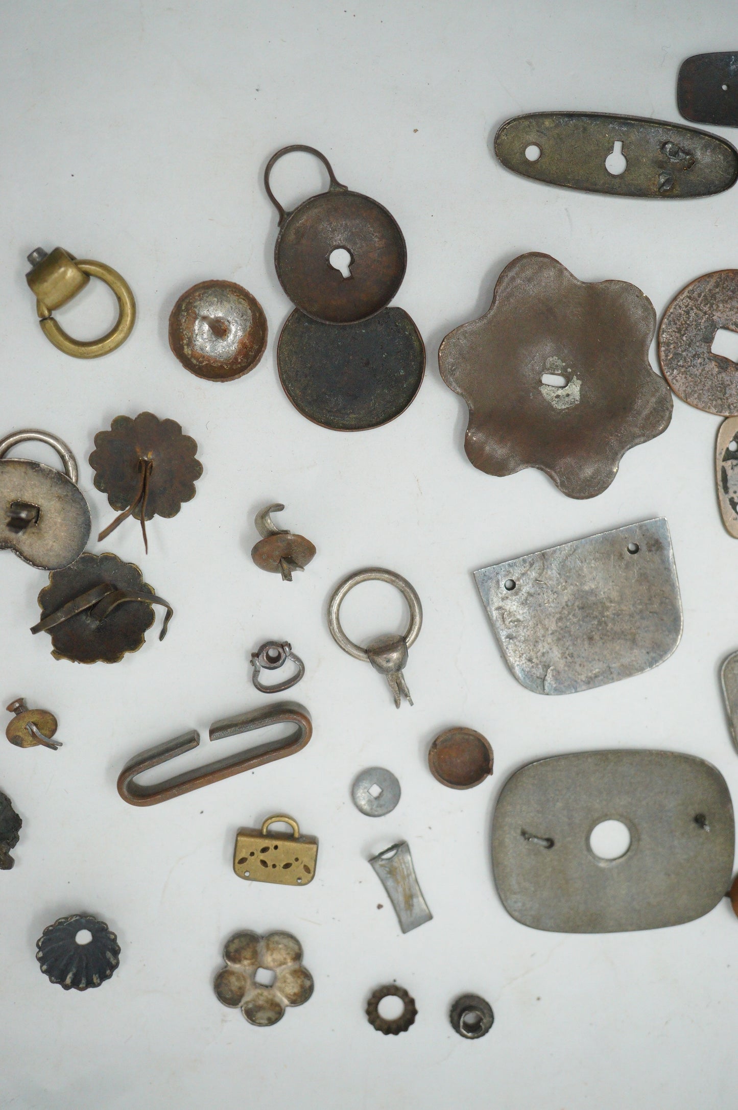 Japanese Maekanagu & Small Components Collection Approx. 50 single parts Antique Originals 0204F25