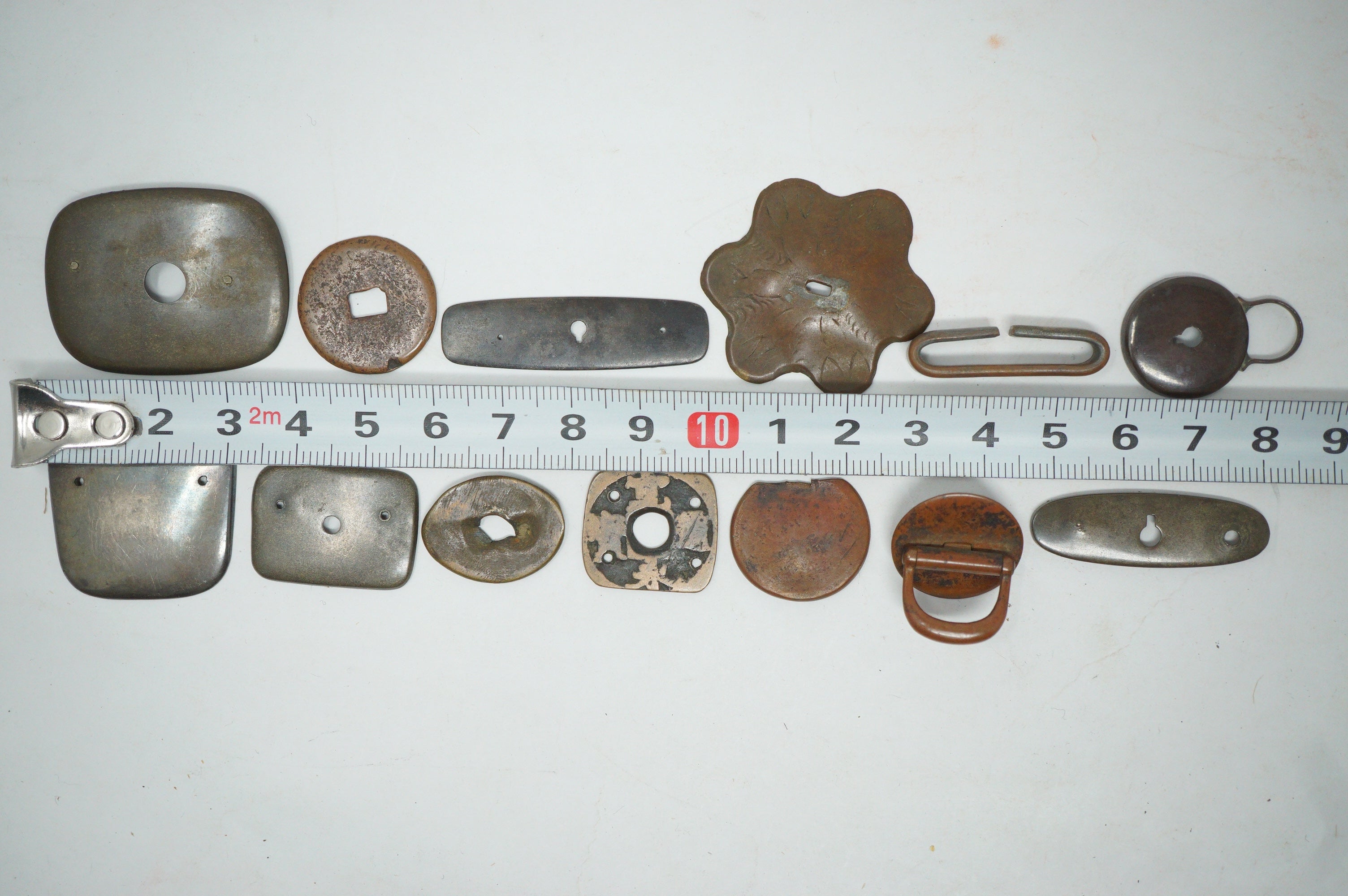 Japanische Maekanagu &amp; Kleinteile Sammlung Ca. 50 Einzelteile Antike Originale 0204F25