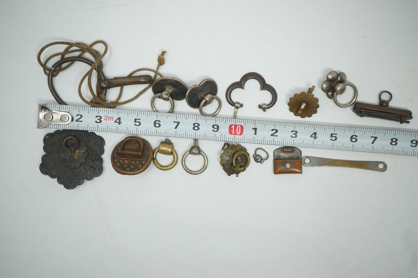 Japanese Maekanagu & Small Components Collection Approx. 50 single parts Antique Originals 0204F25