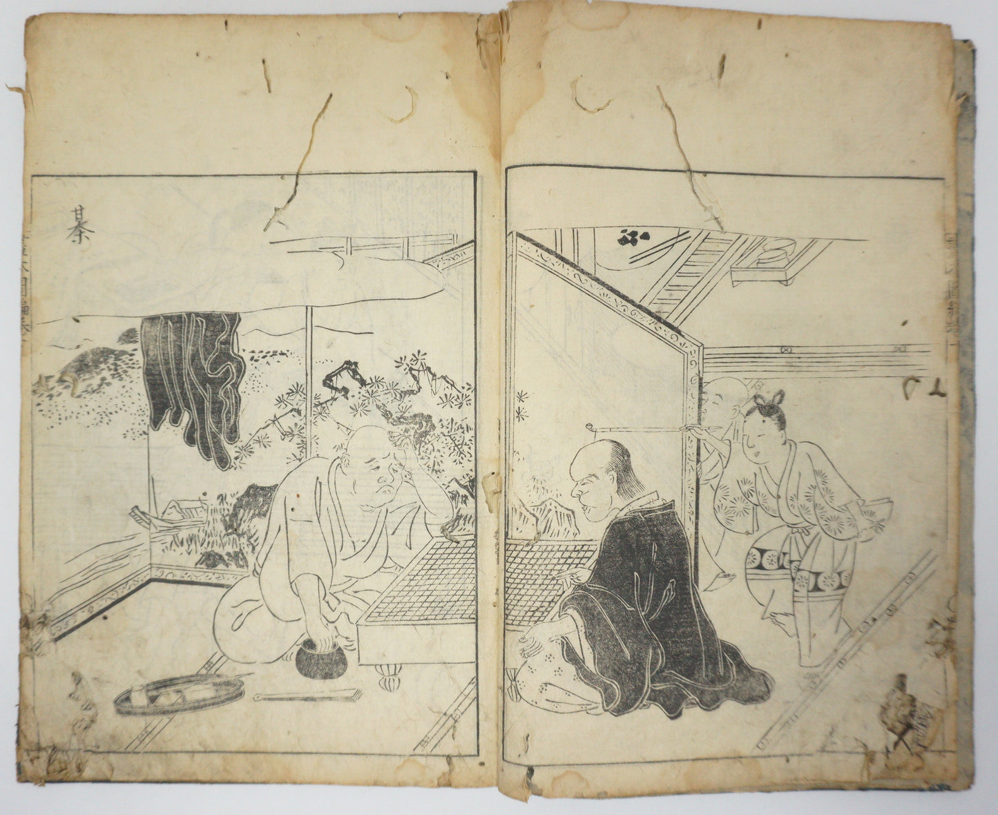 Antique Illustrated Book Set with 60 detailed Images Meiji Era Original by Ichicho Ei 0822D23