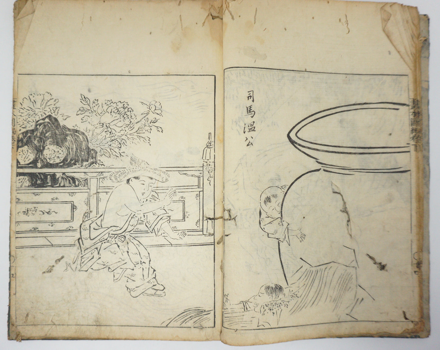 Antique Illustrated Book Set with 60 detailed Images Meiji Era Original by Ichicho Ei 0822D23