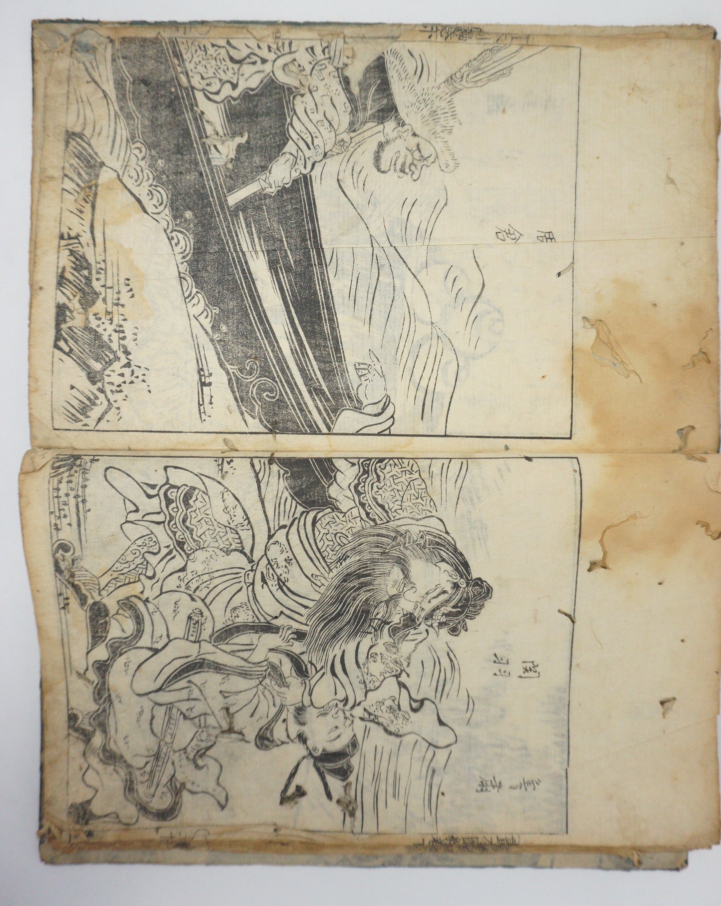 Antique Illustrated Book Set with 60 detailed Images Meiji Era Original by Ichicho Ei 0822D23