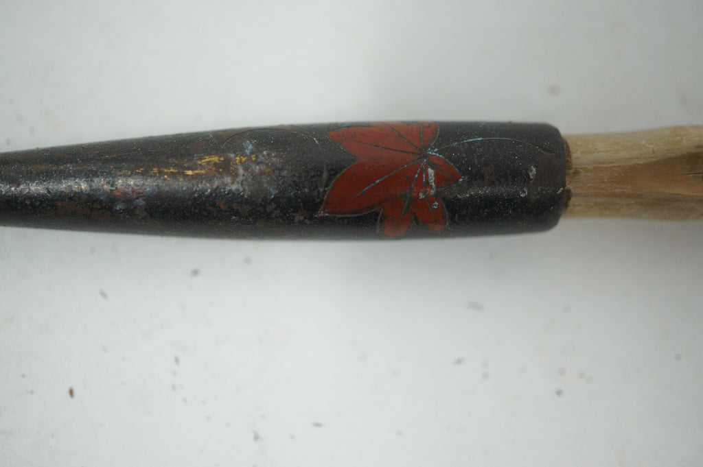 Japanese Antique Tobacco Ire Set "Karpfen" with Leather Pouch Set & Pipe fron Japan 0712D27