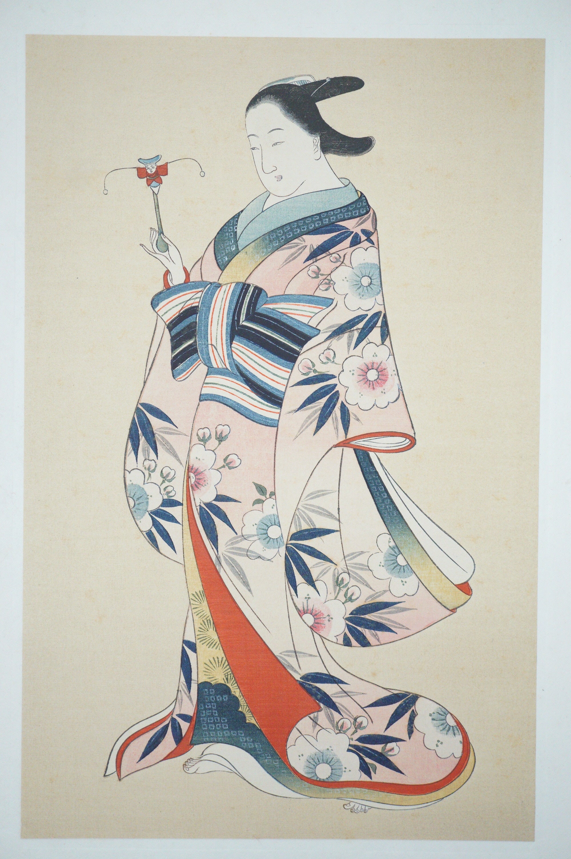 Japanese Quality Woodblock Print Recarved Edition by an Unknown Artist 1026D26