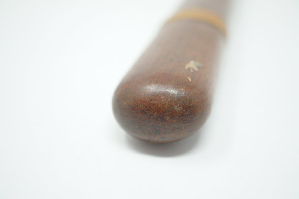 Japanischer Kiseru-Pfeifenbehälter aus Holz mit Blumeneinlagen, Original aus Japan 0618F26