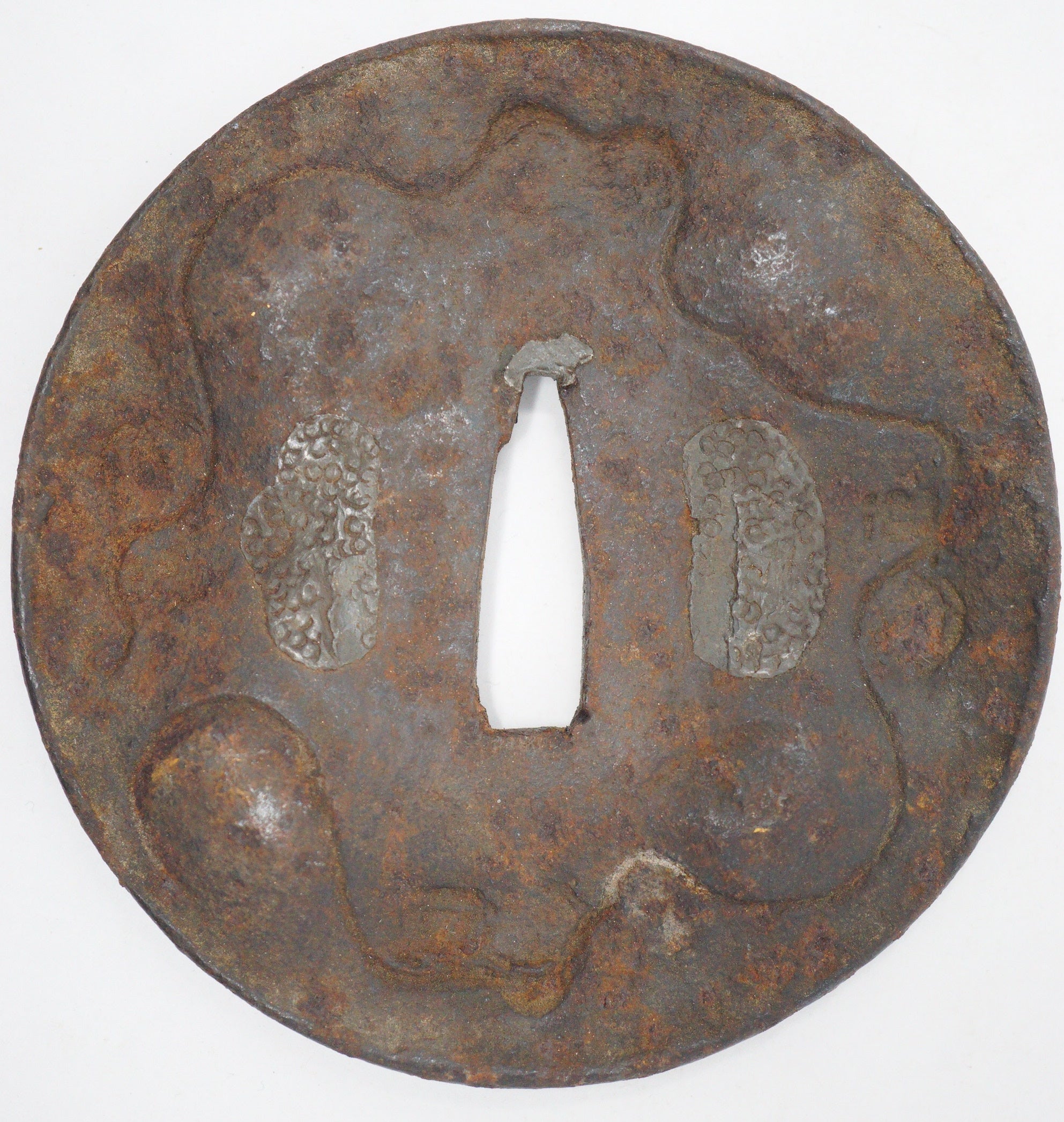 Japanese Iron Tsuba Guard for Katana or Wakizashi Sword from Japan 1214D27