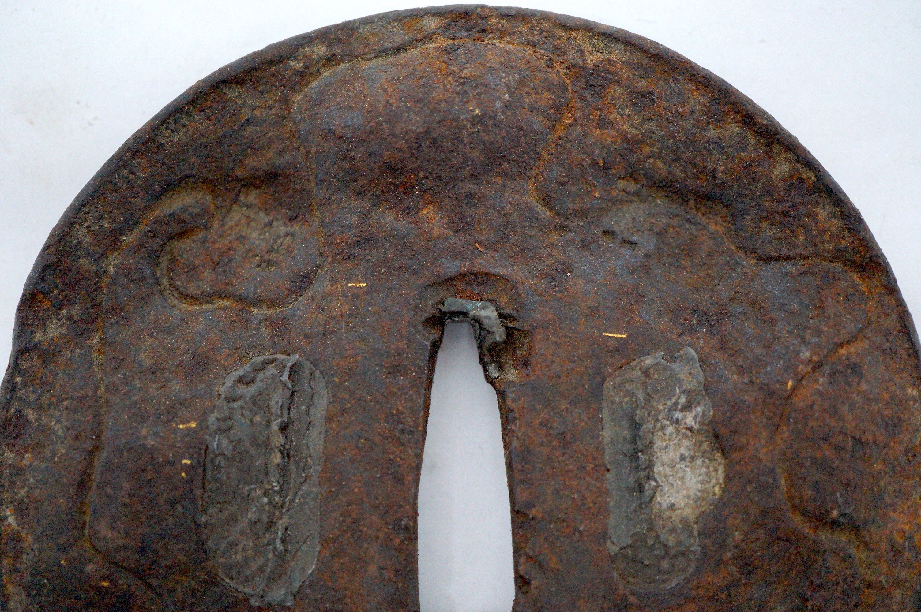 Japanese Iron Tsuba Guard for Katana or Wakizashi Sword from Japan 1214D27