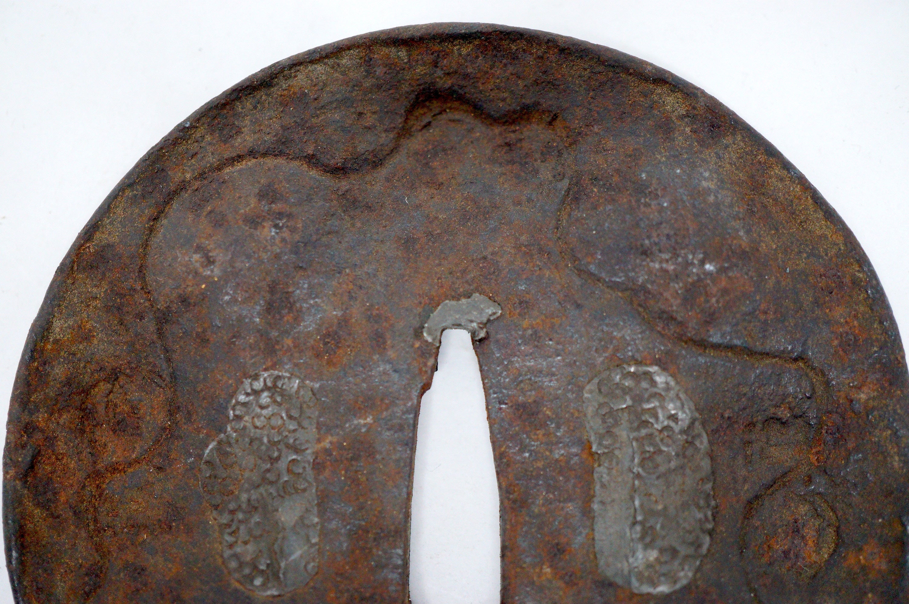Japanese Iron Tsuba Guard for Katana or Wakizashi Sword from Japan 1214D27