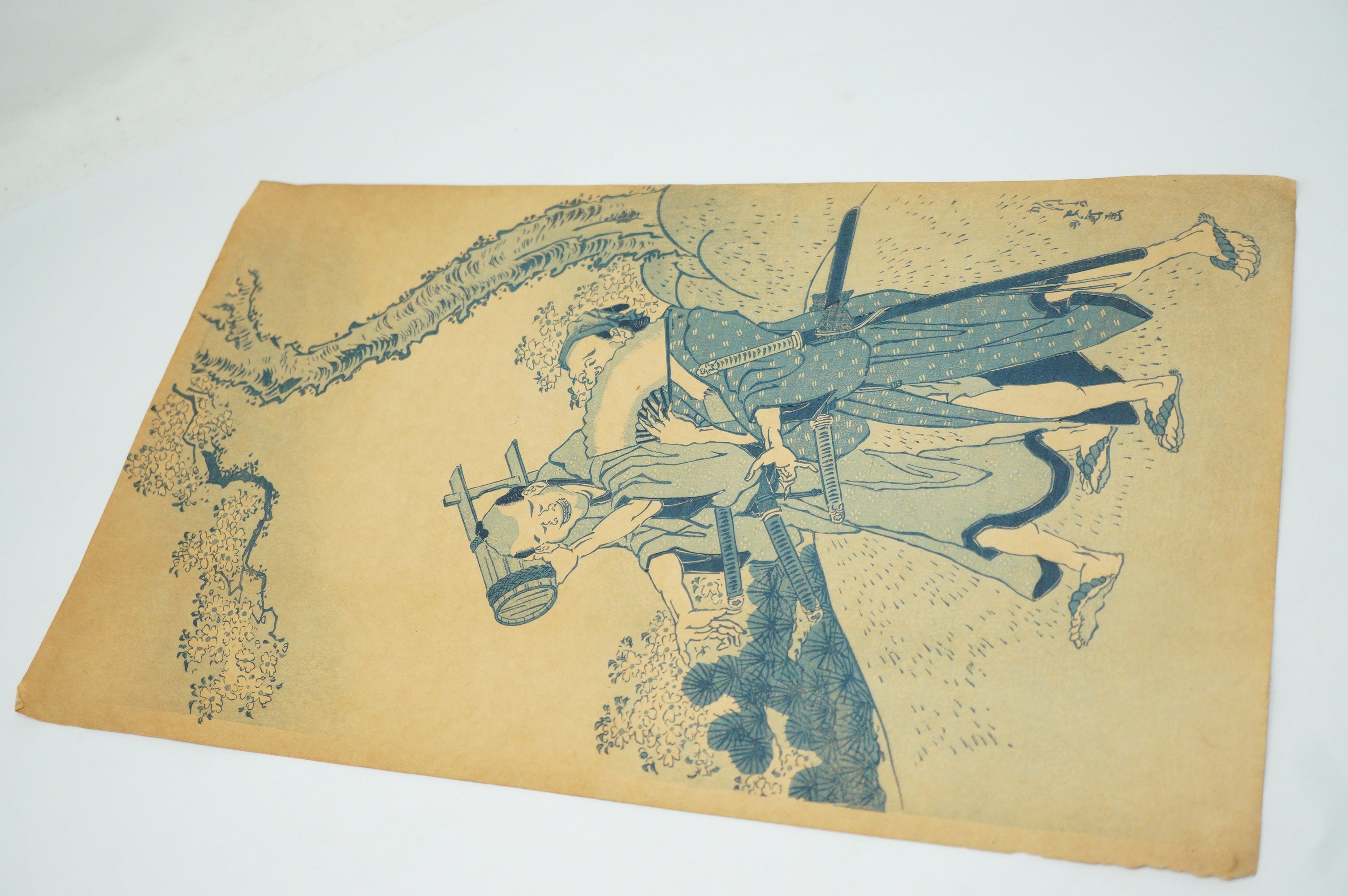 Japanese Quality Woodblock Reprint -Cherry Blossom Viewing with Sake- by Hokusai 0822E27