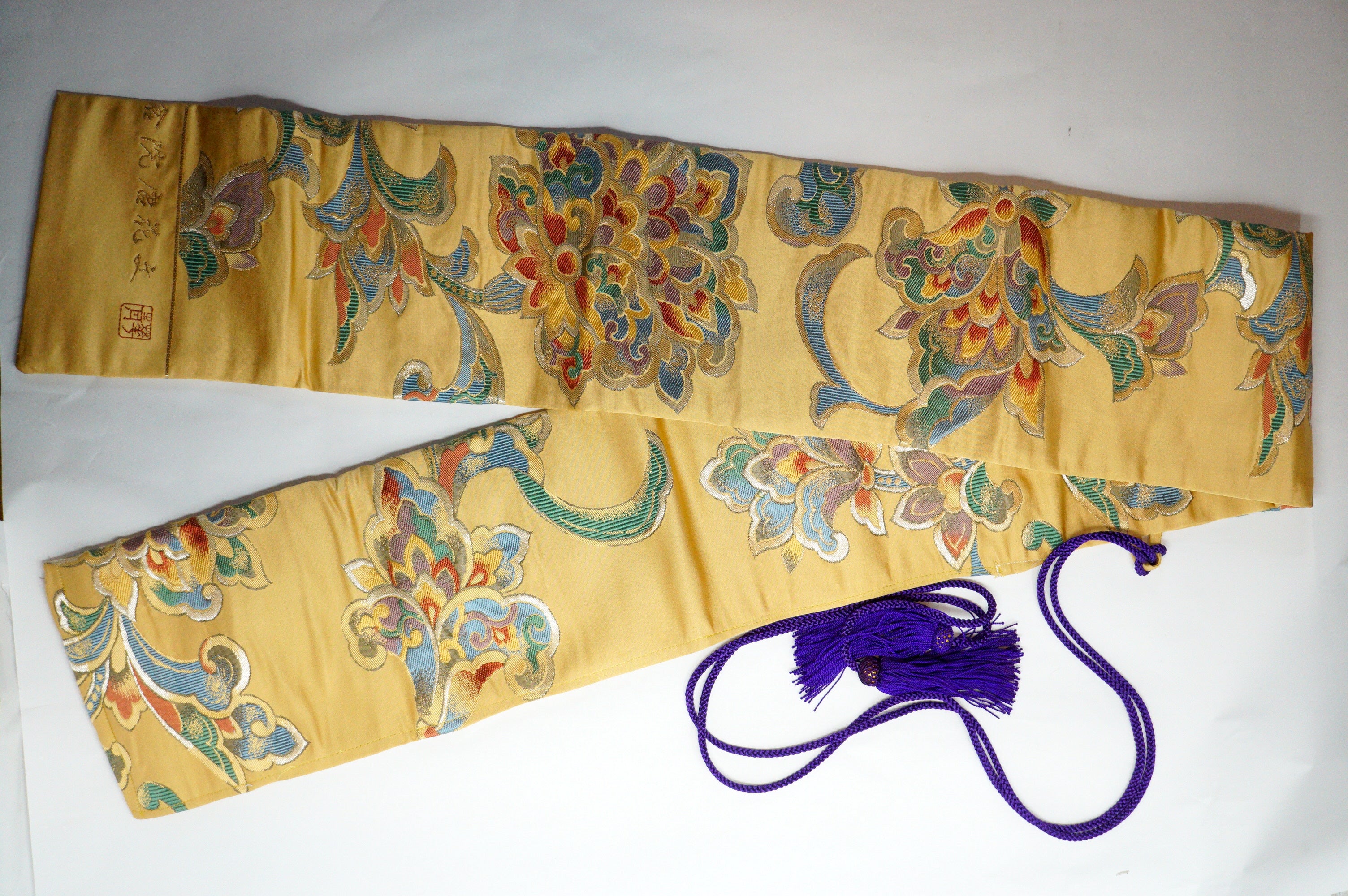 Japanese Vintage Weapon Bag made of Kimono Fabric from Japan 0110E2