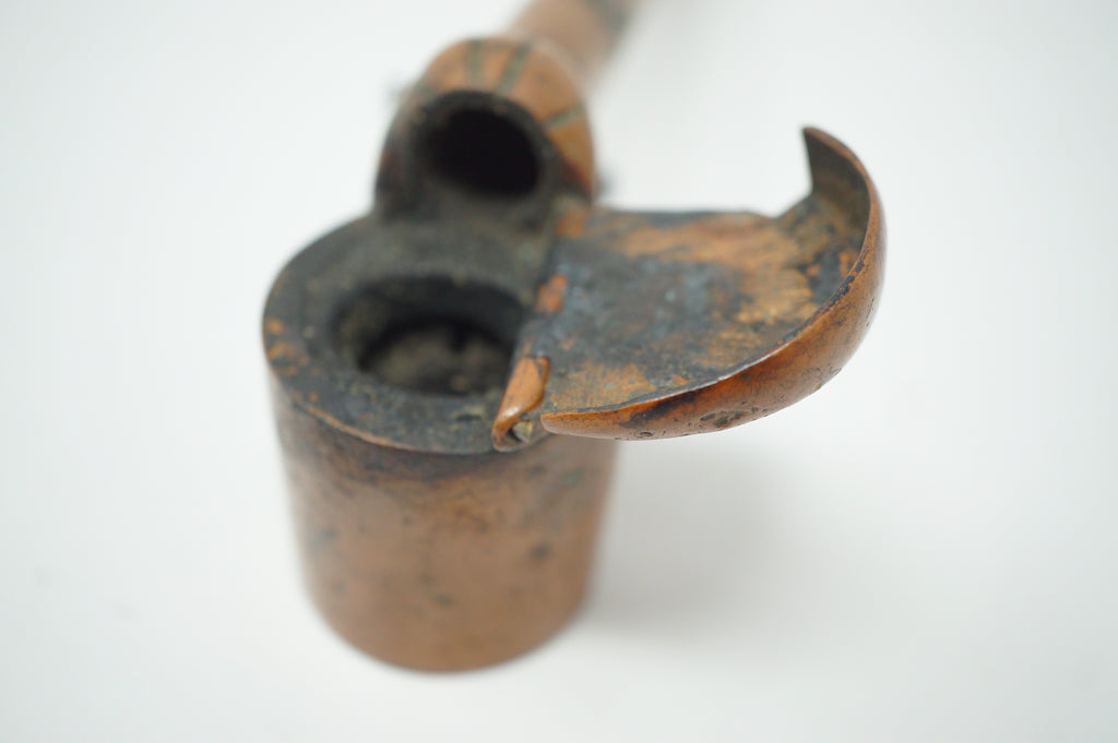 Japanese Portable Calligraphy Ink Container Antique Yatate made of Copper 0930F2