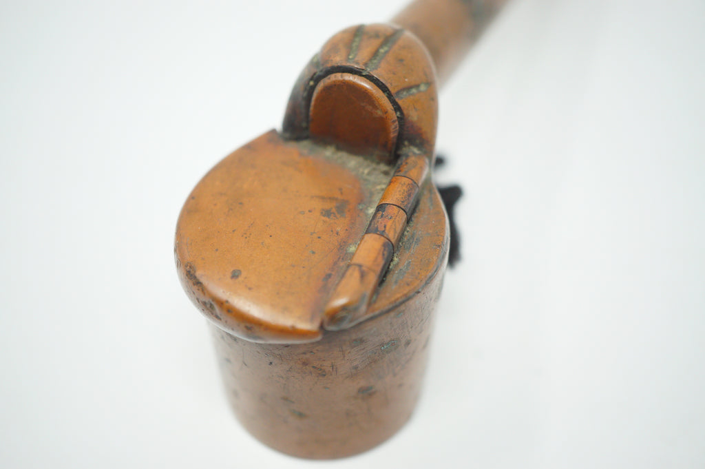 Japanese Portable Calligraphy Ink Container Antique Yatate made of Copper 0930F2