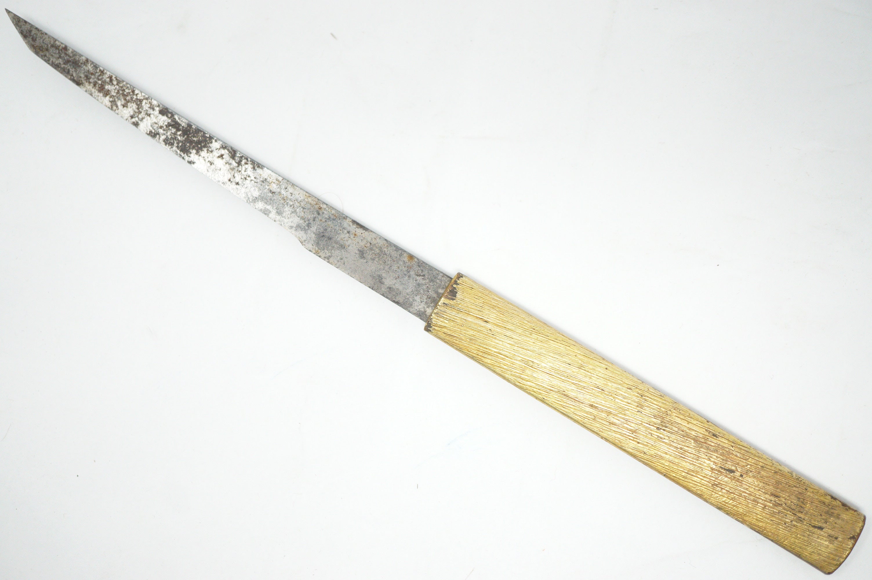 Japanese Kozuka Knife with signed Blade & Dragon Desing Antique Original Sword Parts 0921D2